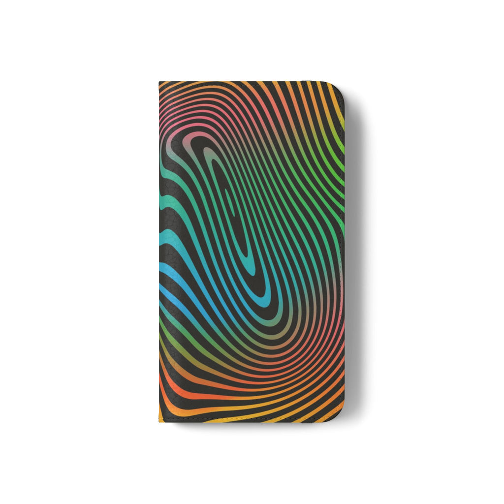 Vibrant Abstract Flip Case for Phone, Colorful Phone Wallet, Trendy Protective Cover, Unique Gift for Tech Lovers, Modern Accessories - FORMO