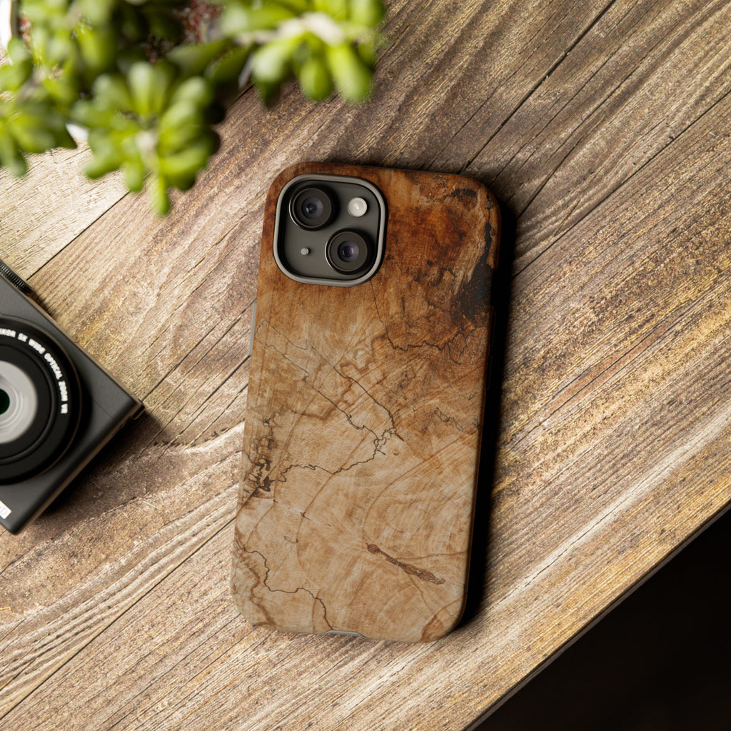 Woodland-Inspired Phone Case | Tough Cases, Natural Wood Grain Cover, Rustic Tech Accessory, Nature Lover Gift, Eco-Friendly - FORMO