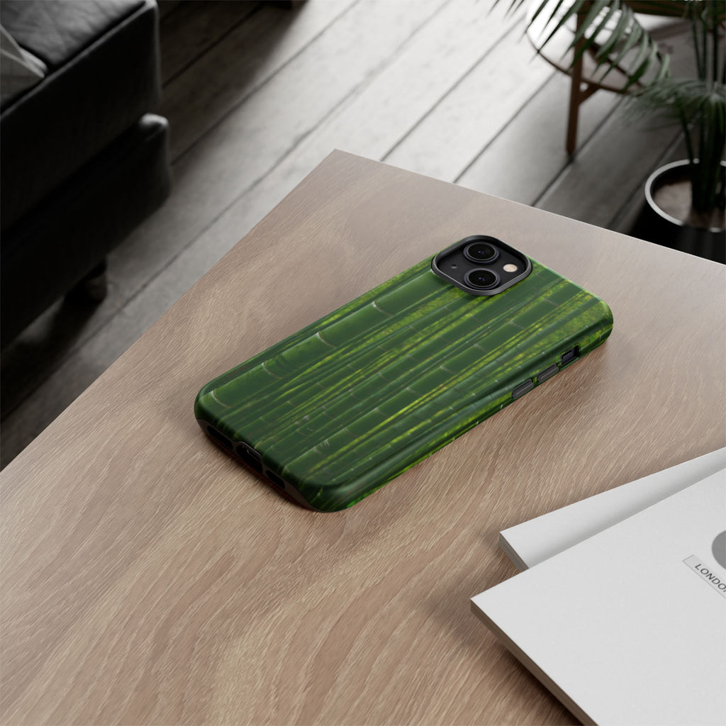 Bamboo Phone Case - Tough Cases, Nature Lover Gift, Eco-Friendly Phone Accessory, Greenery Design, Unique Smartphone Cover - FORMO