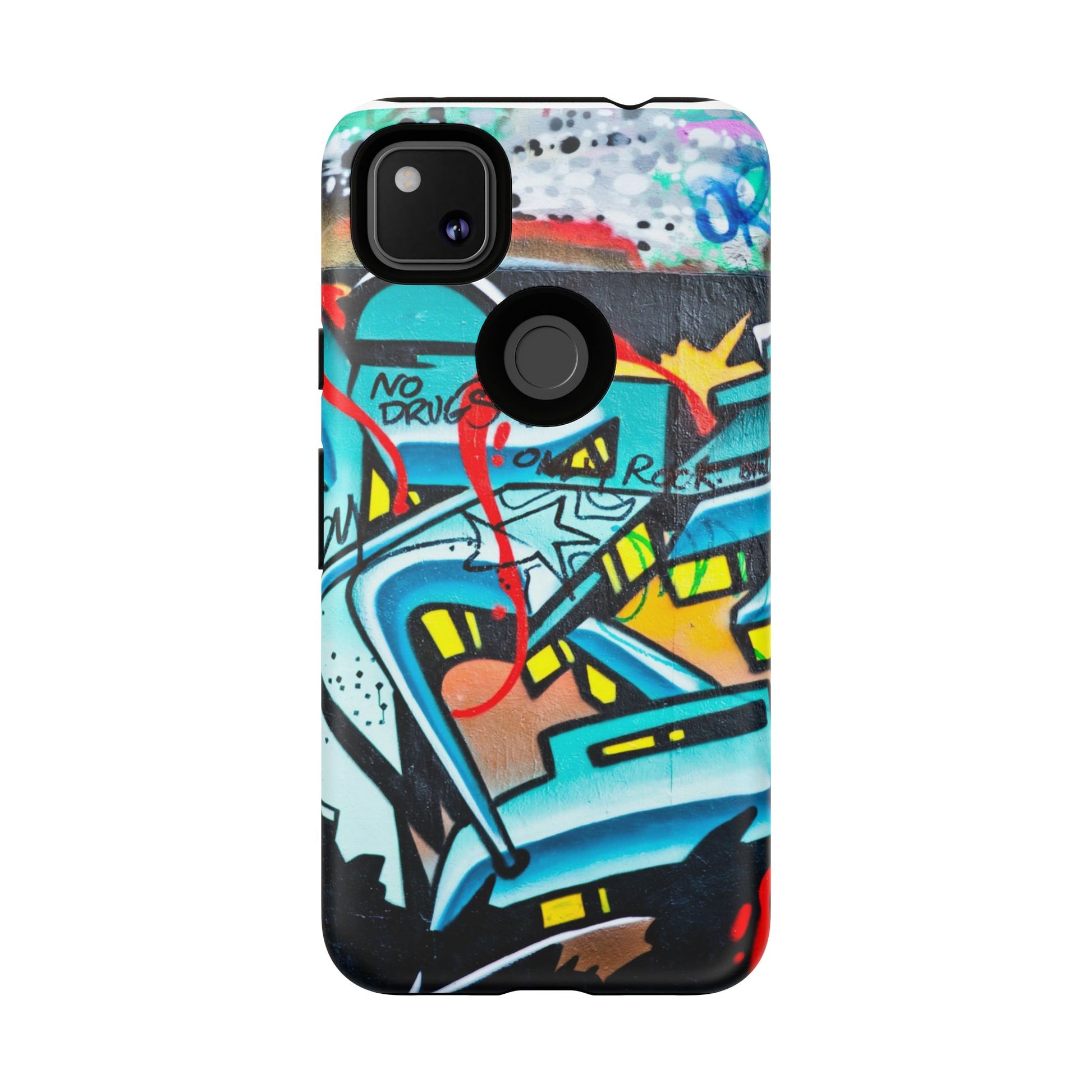 Edgy Phone Case with Graffiti Design, Tough Phone Case for Artists, Urban Style Phone Accessory, Graffiti Art Case, Unique Gift for Teens - FORMO