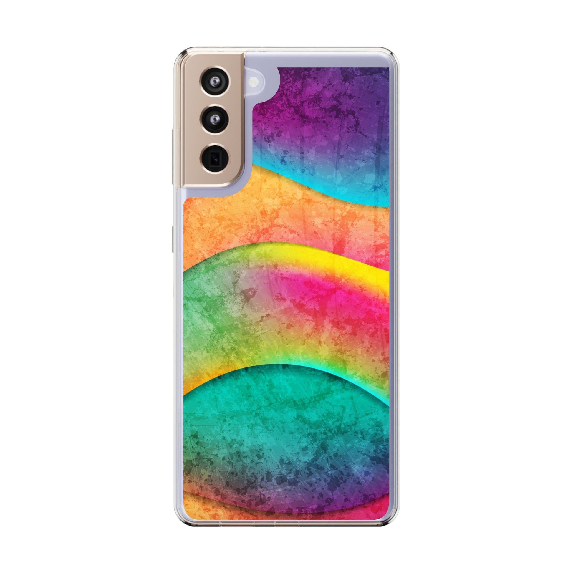 Rainbow Pattern Clear Phone Case (iPhone & Samsung Compatible) - FORMO