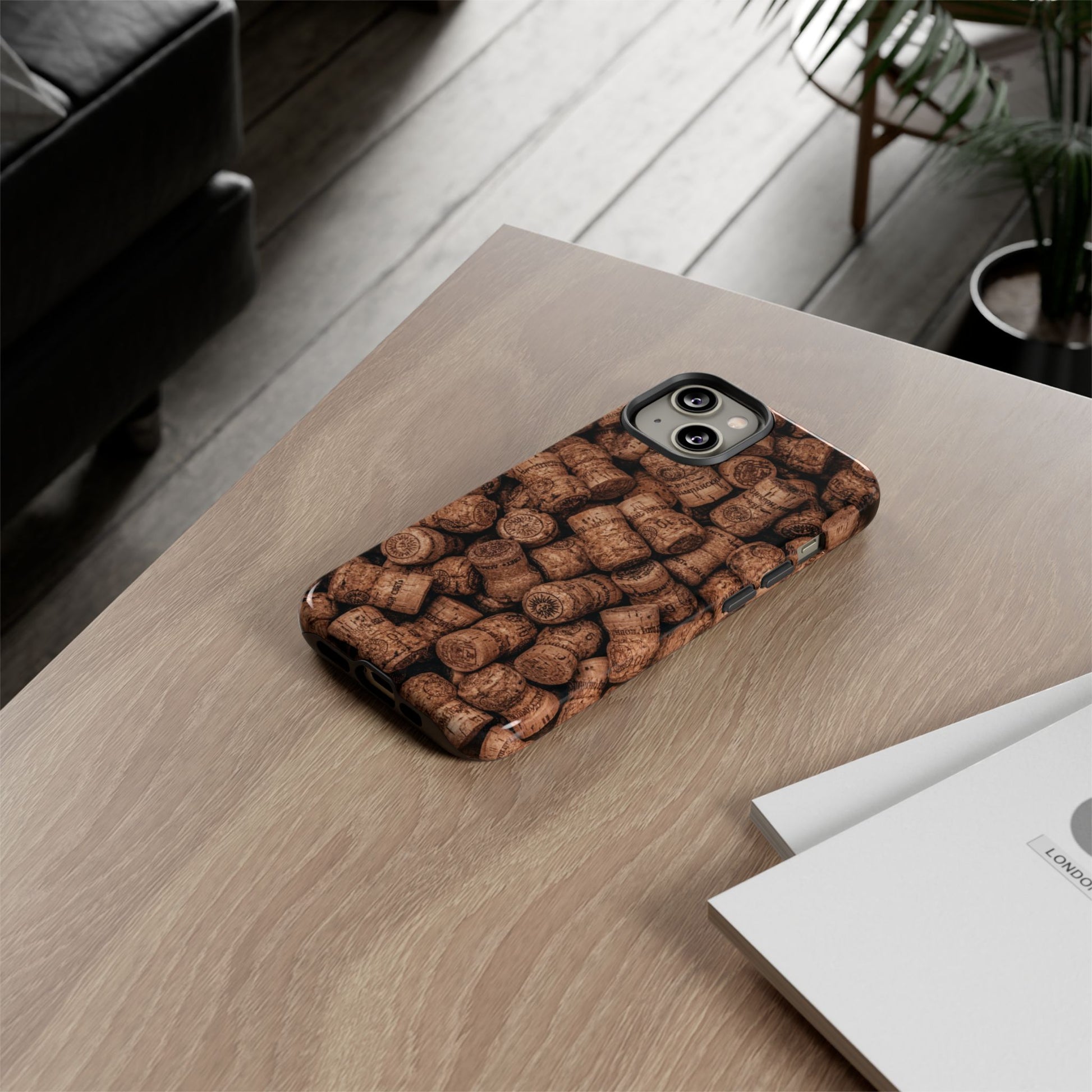 Cork Pattern Phone Case - Eco-Friendly, Vintage Style, Rustic Gifts for Wine Lovers, Housewarming, Birthday, Unique Gift - FORMO