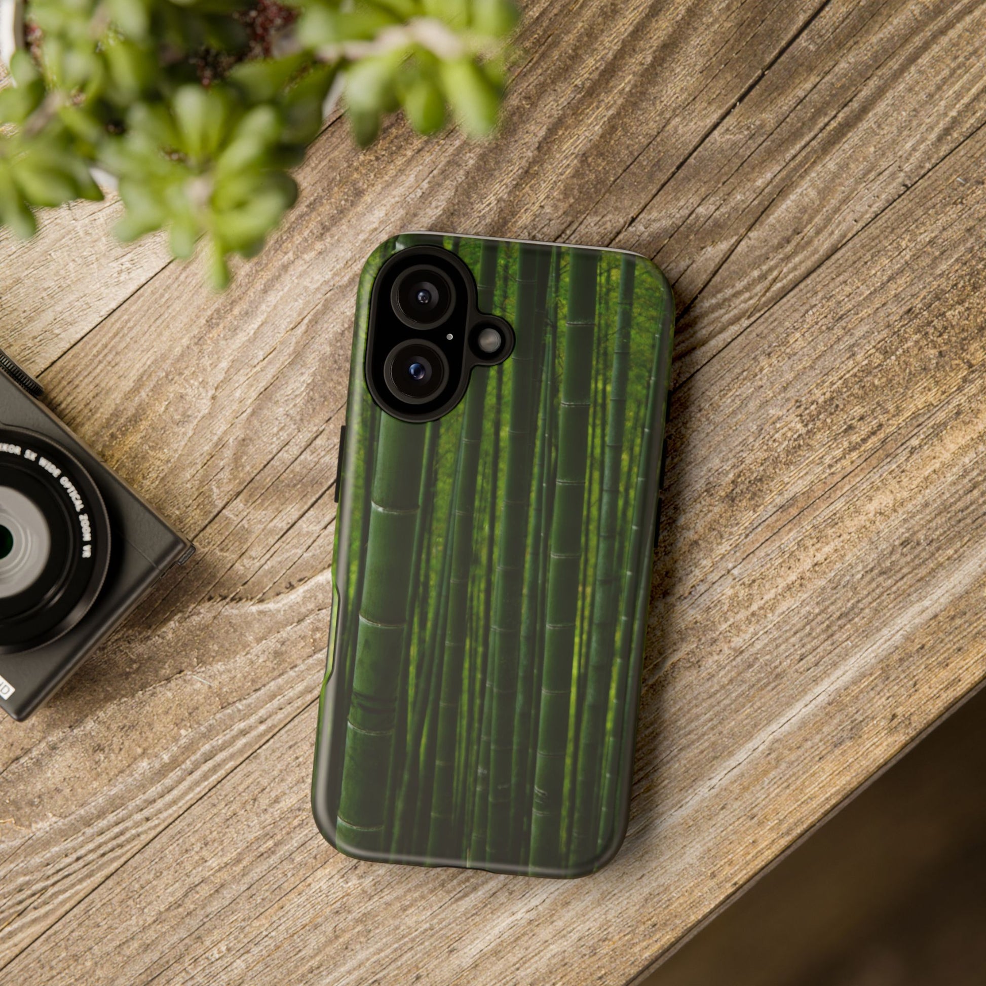 Bamboo Phone Case - Tough Cases, Nature Lover Gift, Eco-Friendly Phone Accessory, Greenery Design, Unique Smartphone Cover - FORMO