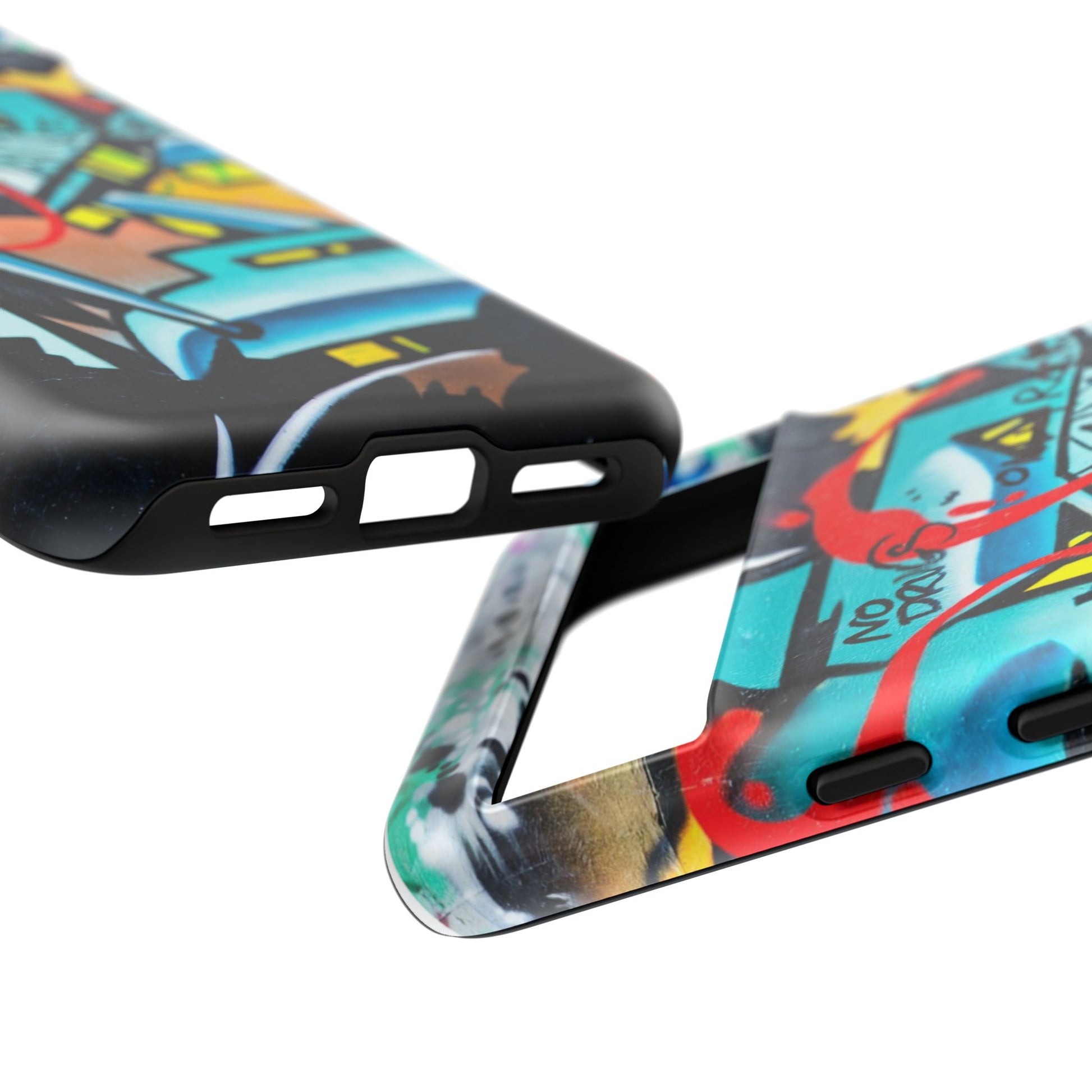 Edgy Phone Case with Graffiti Design, Tough Phone Case for Artists, Urban Style Phone Accessory, Graffiti Art Case, Unique Gift for Teens - FORMO