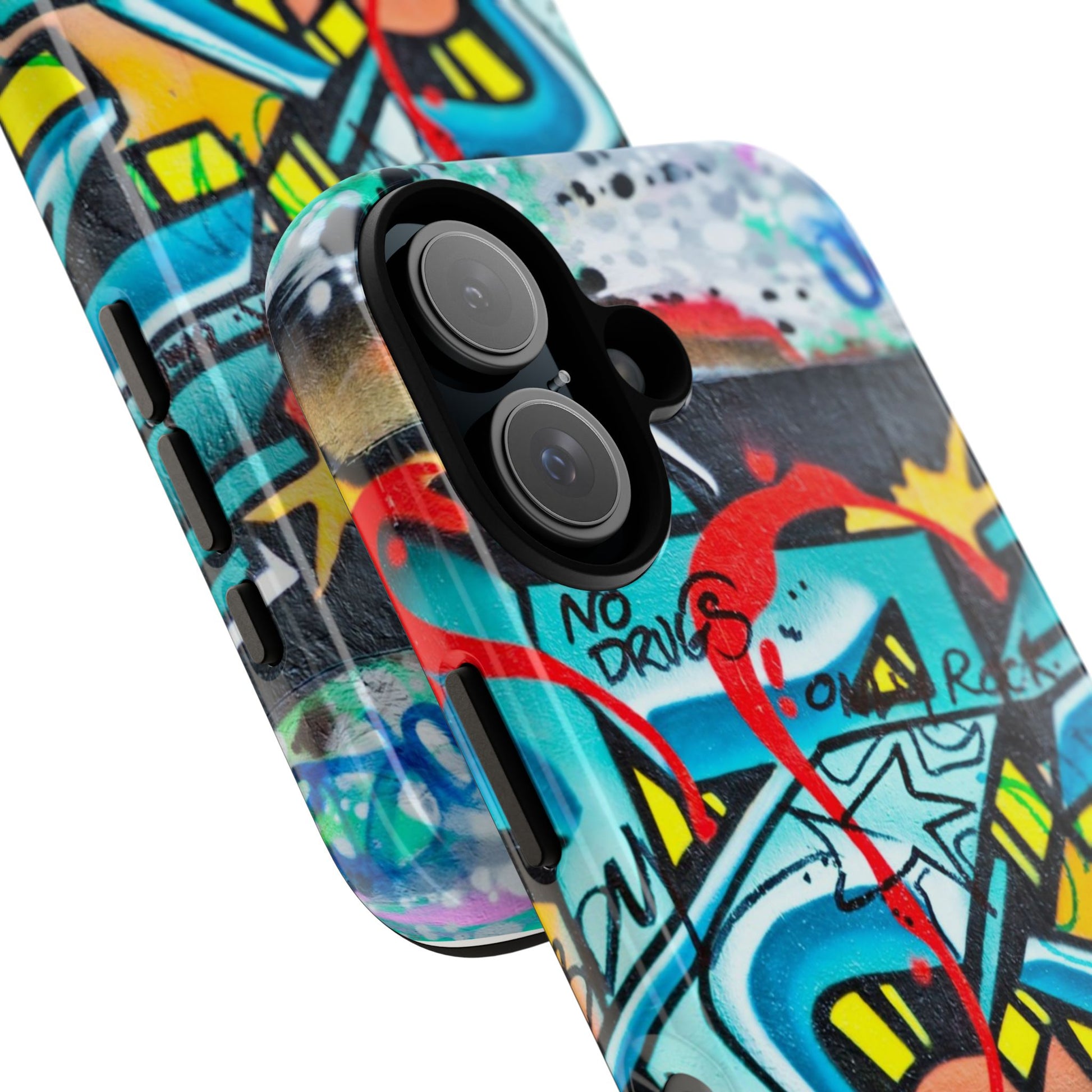 Edgy Phone Case with Graffiti Design, Tough Phone Case for Artists, Urban Style Phone Accessory, Graffiti Art Case, Unique Gift for Teens - FORMO