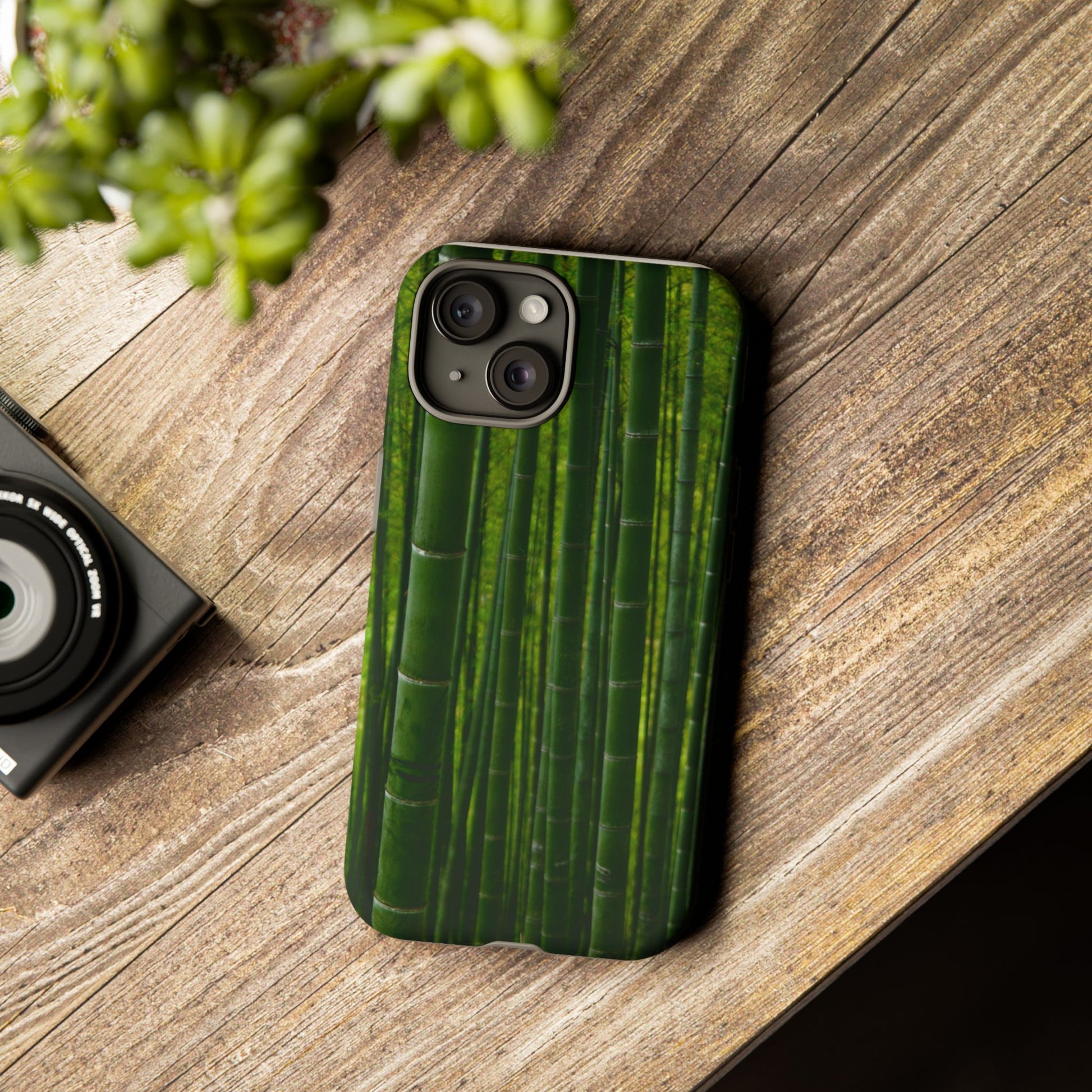 Bamboo Phone Case - Tough Cases, Nature Lover Gift, Eco-Friendly Phone Accessory, Greenery Design, Unique Smartphone Cover - FORMO