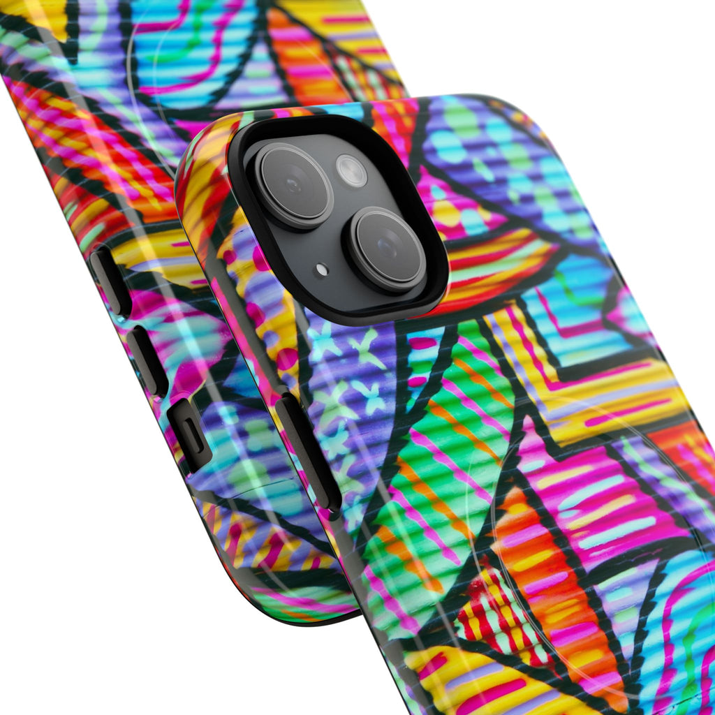 Vibrant Tough Magnetic Phone Case, Colorful Phone Cover, Artistic Mobile Protection, Unique Gift for Tech Lovers, Phone Accessories - FORMO