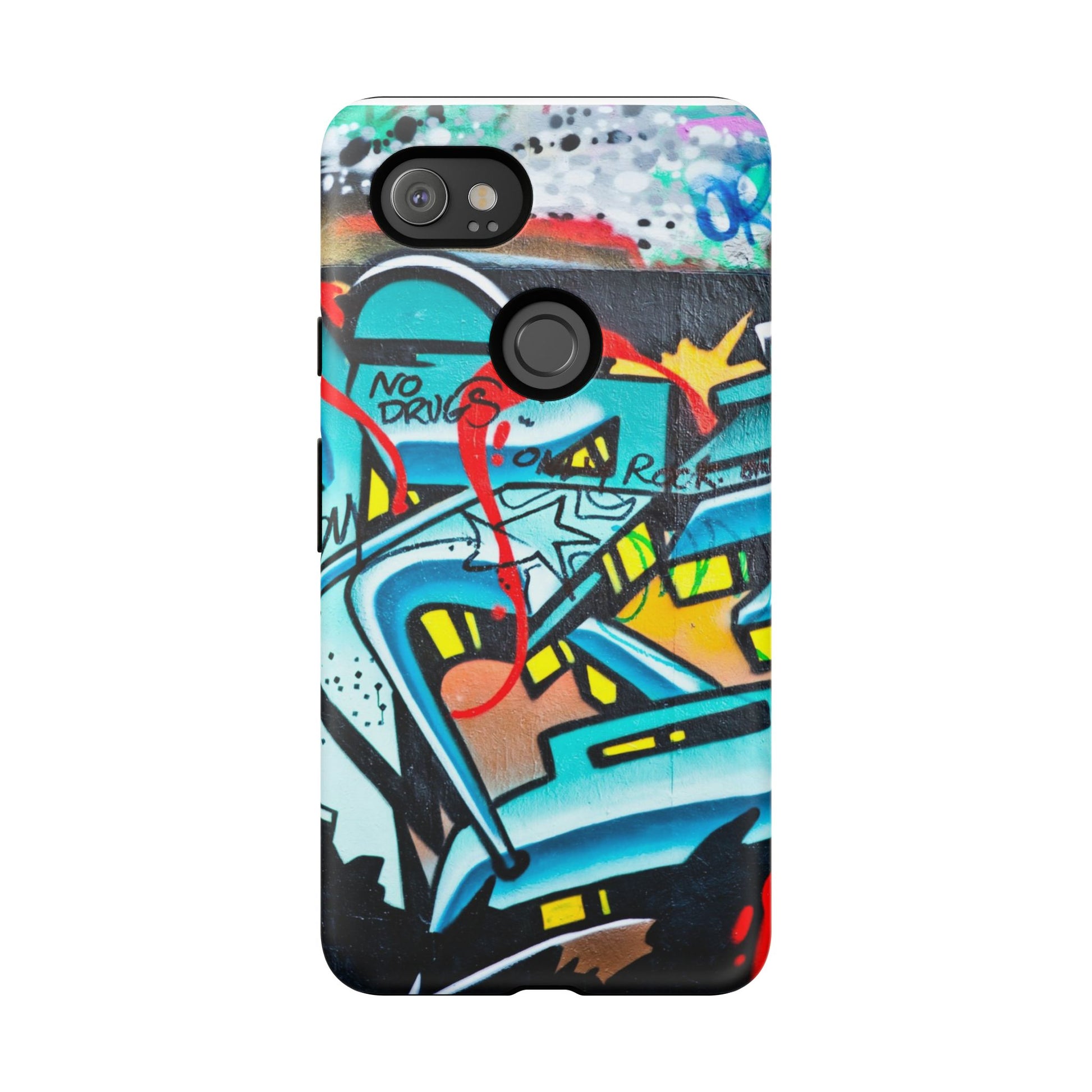 Edgy Phone Case with Graffiti Design, Tough Phone Case for Artists, Urban Style Phone Accessory, Graffiti Art Case, Unique Gift for Teens - FORMO