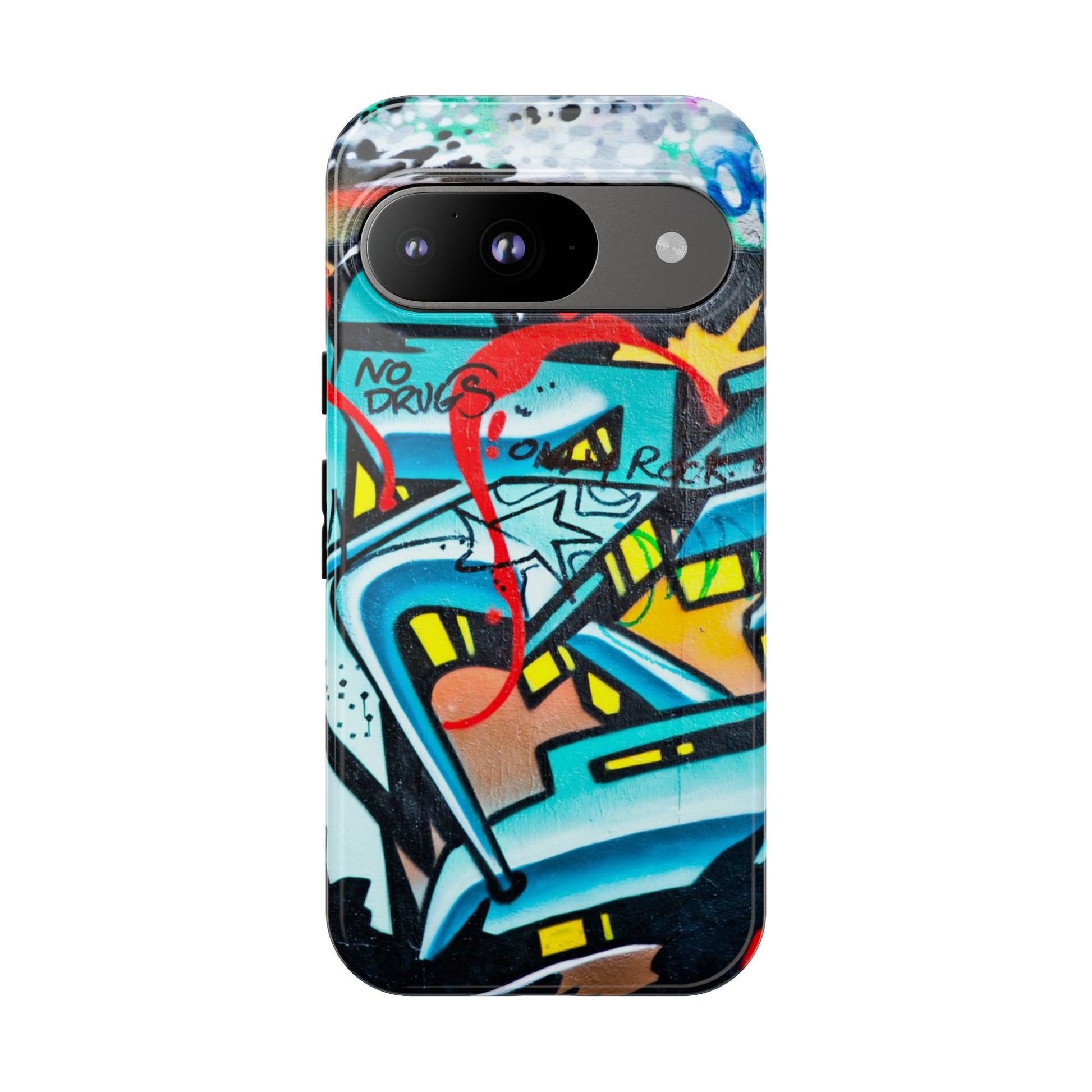 Edgy Phone Case with Graffiti Design, Tough Phone Case for Artists, Urban Style Phone Accessory, Graffiti Art Case, Unique Gift for Teens - FORMO