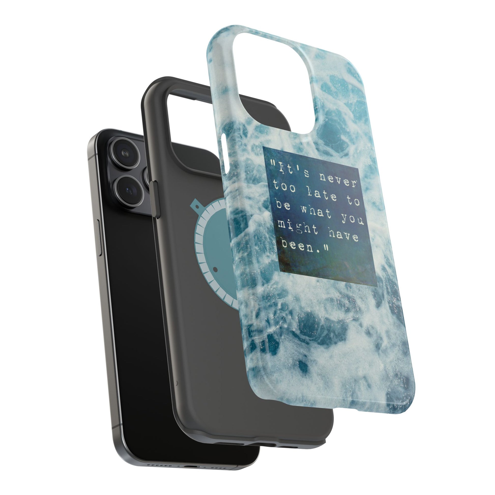 Inspirational Magnetic Phone Cases, Perfect Gift for Students, Motivational Phone Cover, Stylish Tough Case, Ocean Design Case, Fits iPhone - FORMO