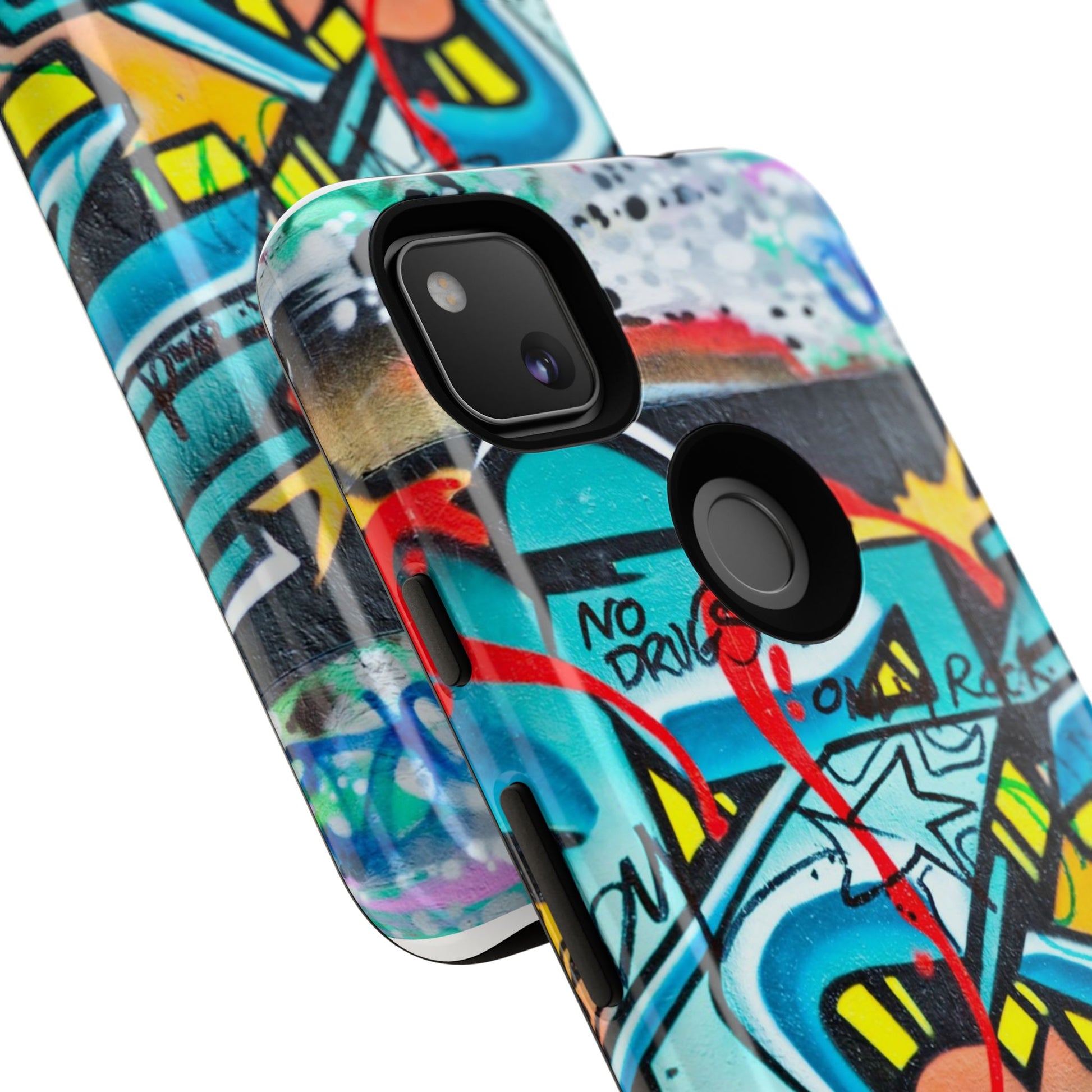 Edgy Phone Case with Graffiti Design, Tough Phone Case for Artists, Urban Style Phone Accessory, Graffiti Art Case, Unique Gift for Teens - FORMO