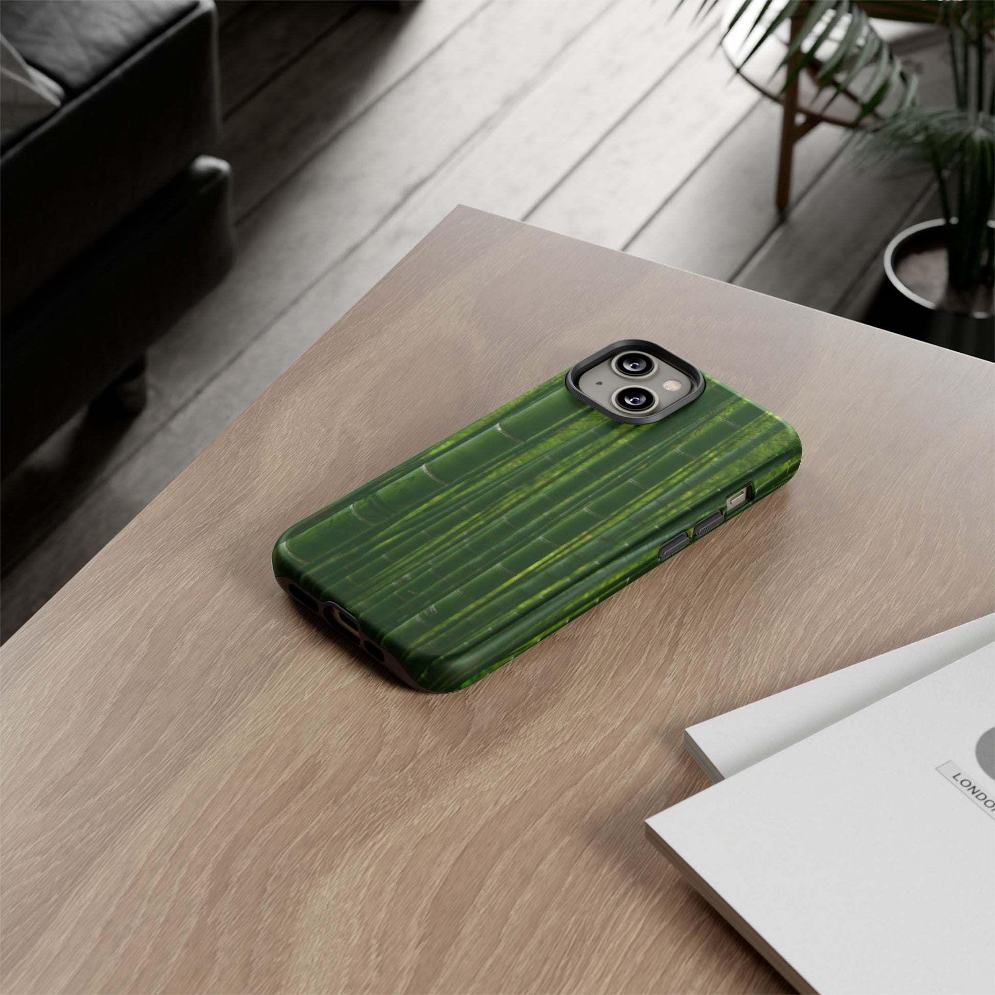 Bamboo Phone Case - Tough Cases, Nature Lover Gift, Eco-Friendly Phone Accessory, Greenery Design, Unique Smartphone Cover - FORMO