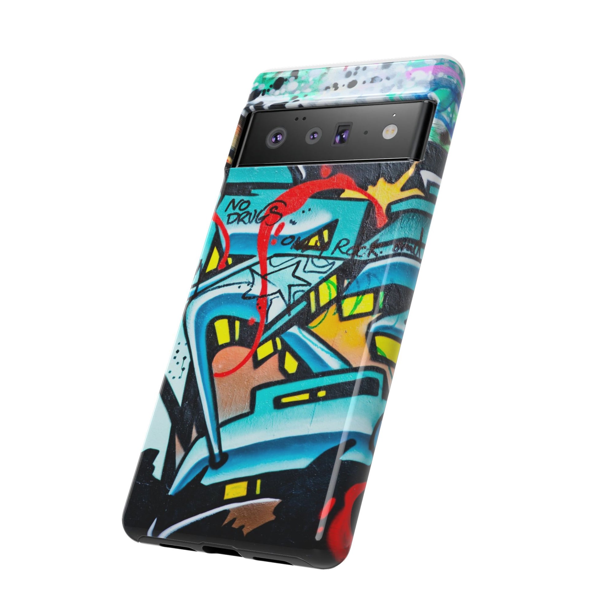 Edgy Phone Case with Graffiti Design, Tough Phone Case for Artists, Urban Style Phone Accessory, Graffiti Art Case, Unique Gift for Teens - FORMO