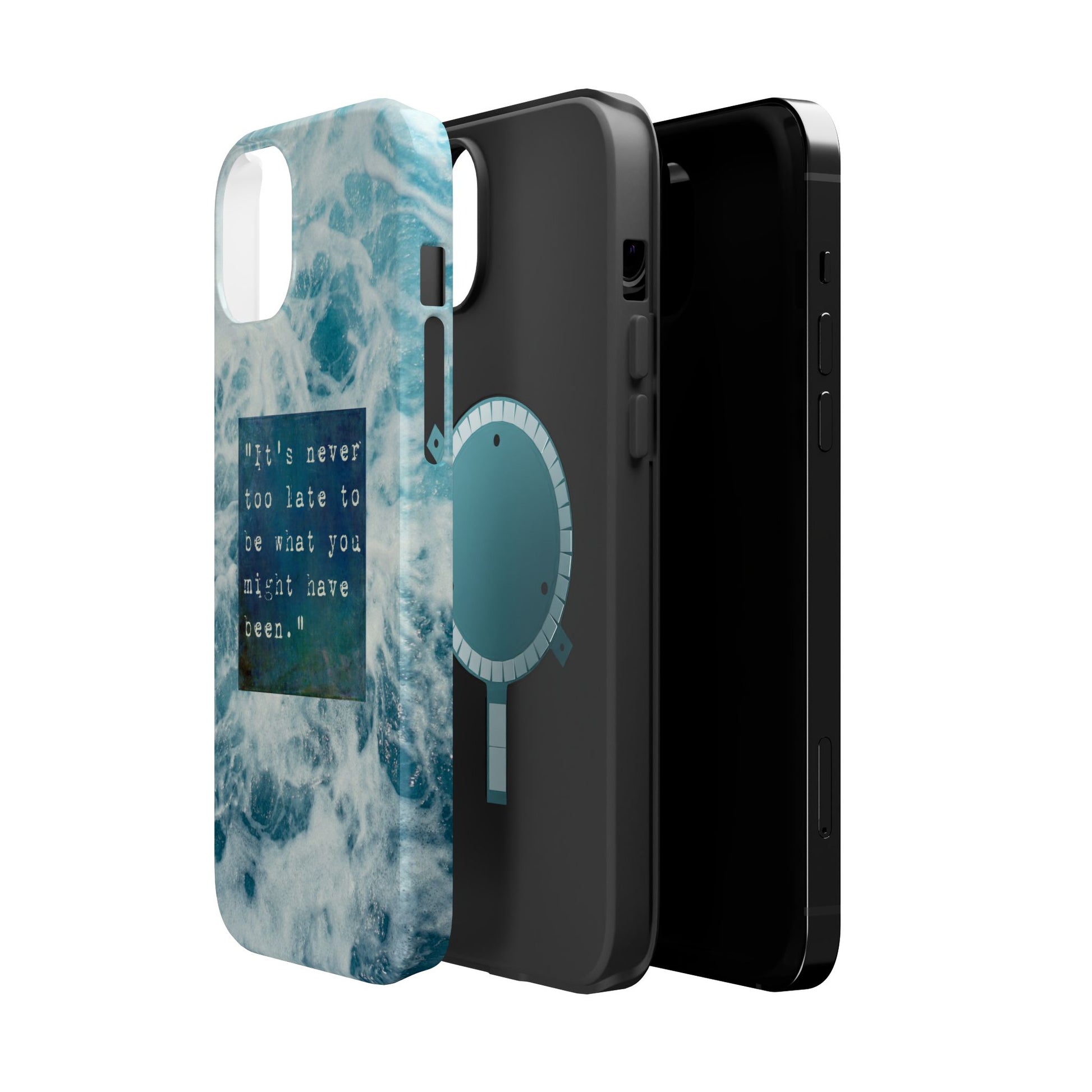 Inspirational Magnetic Phone Cases, Perfect Gift for Students, Motivational Phone Cover, Stylish Tough Case, Ocean Design Case, Fits iPhone - FORMO