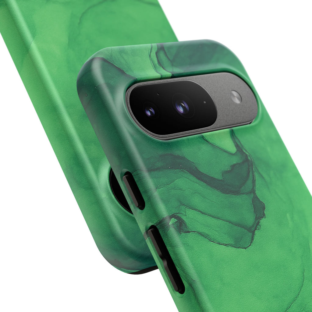 Stylish Phone Case for Nature Lovers, Tough Cases, Green Marble Design, Organic Aesthetic, Unique Gift, Eco-friendly Accessories