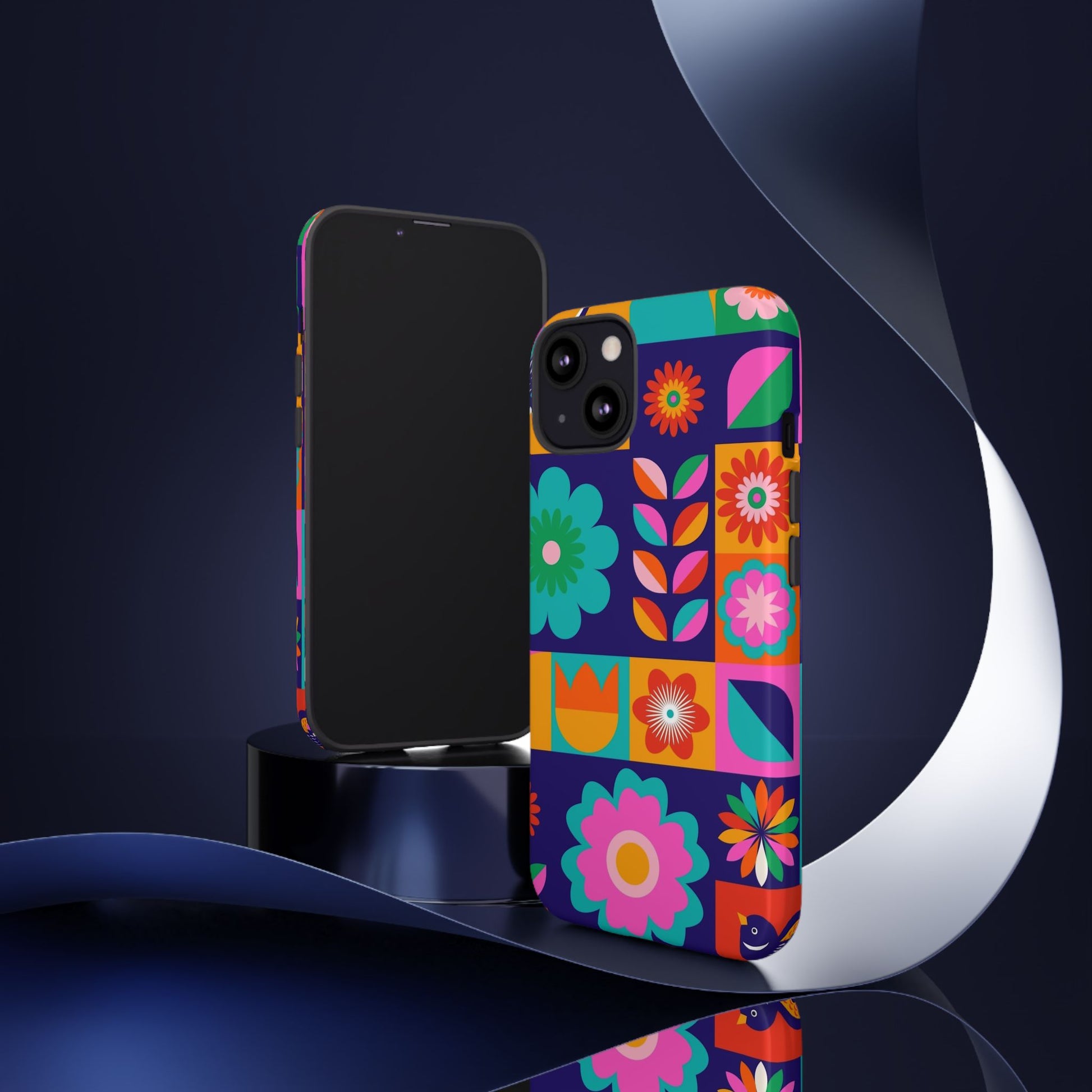 Colorful Floral Phone Case, Tough Cases for Protection, Vibrant Design Cover for Gift, Stylish Cell Phone Accessory, Fun Floral Designs - FORMO