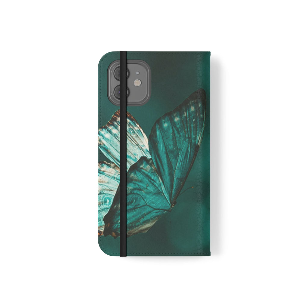 Butterfly Flip Case - Elegant Phone Wallet Cover, Nature Lovers, Gift for Her, Sustainable Fashion, Personalized Mobile Accessory - FORMO