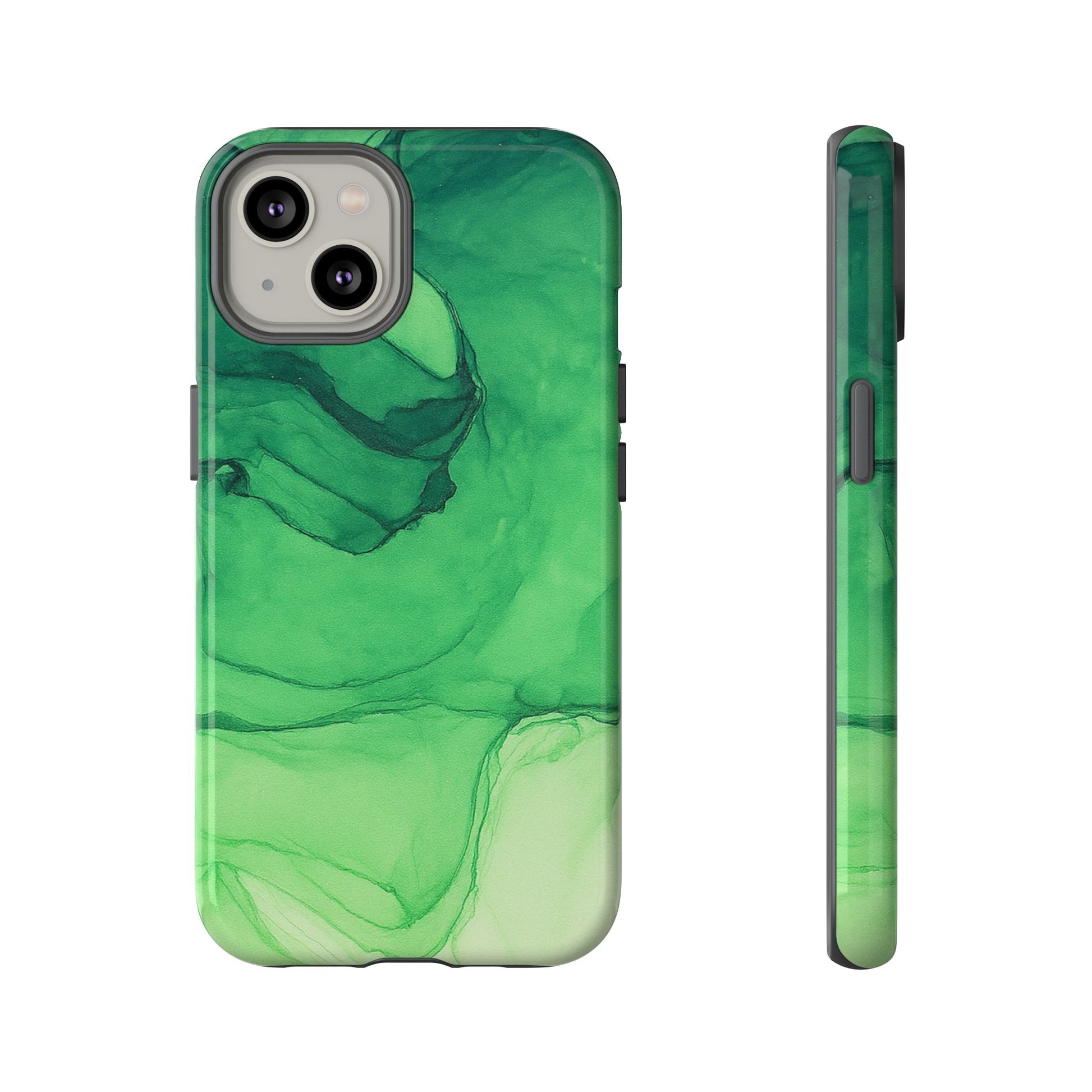 Stylish Phone Case for Nature Lovers, Tough Cases, Green Marble Design, Organic Aesthetic, Unique Gift, Eco-friendly Accessories