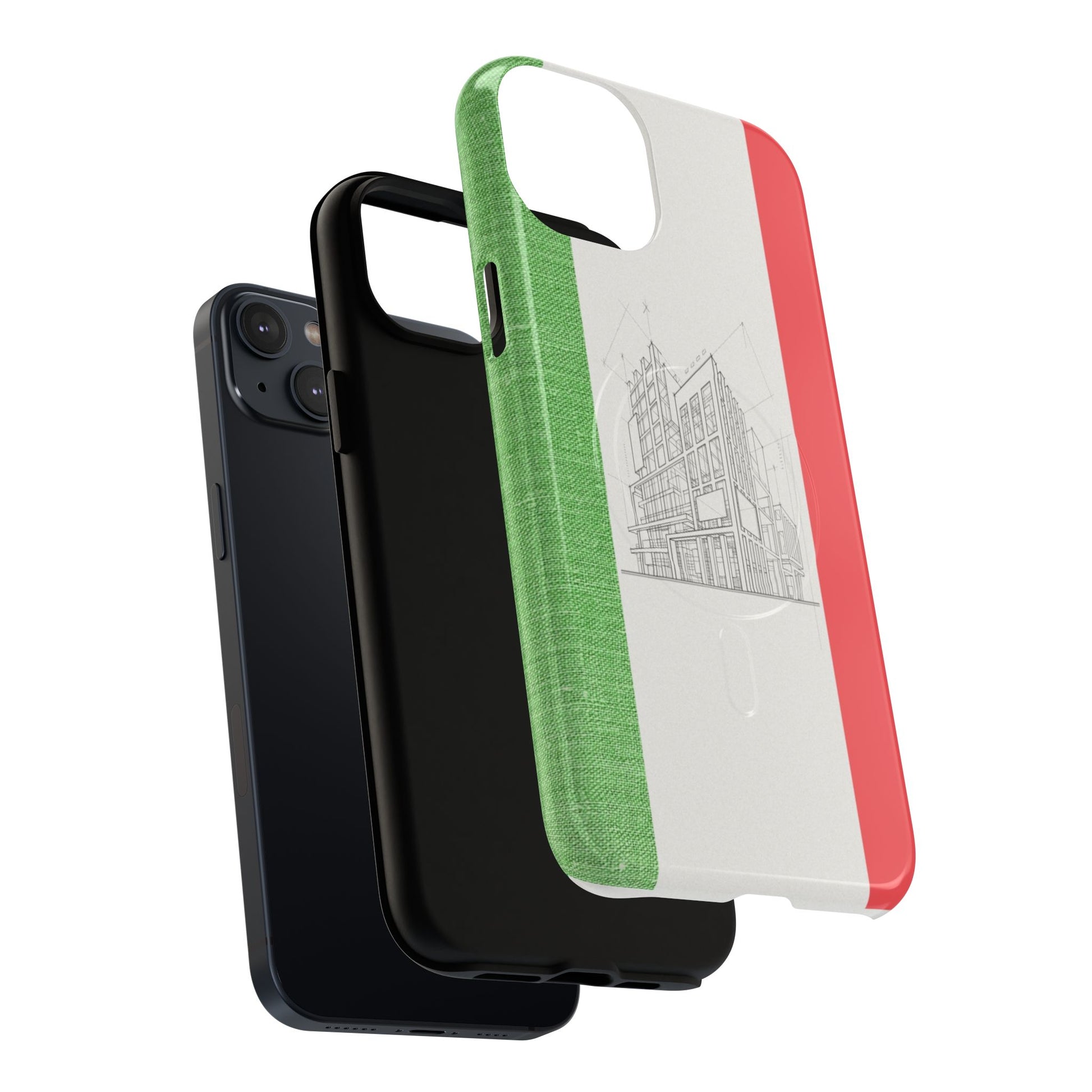 Italian Heritage Magnetic Phone Case, Stylish Phone Cover, Durable Magnet Case, Unique Gift for Travelers, Italian Culture Decor