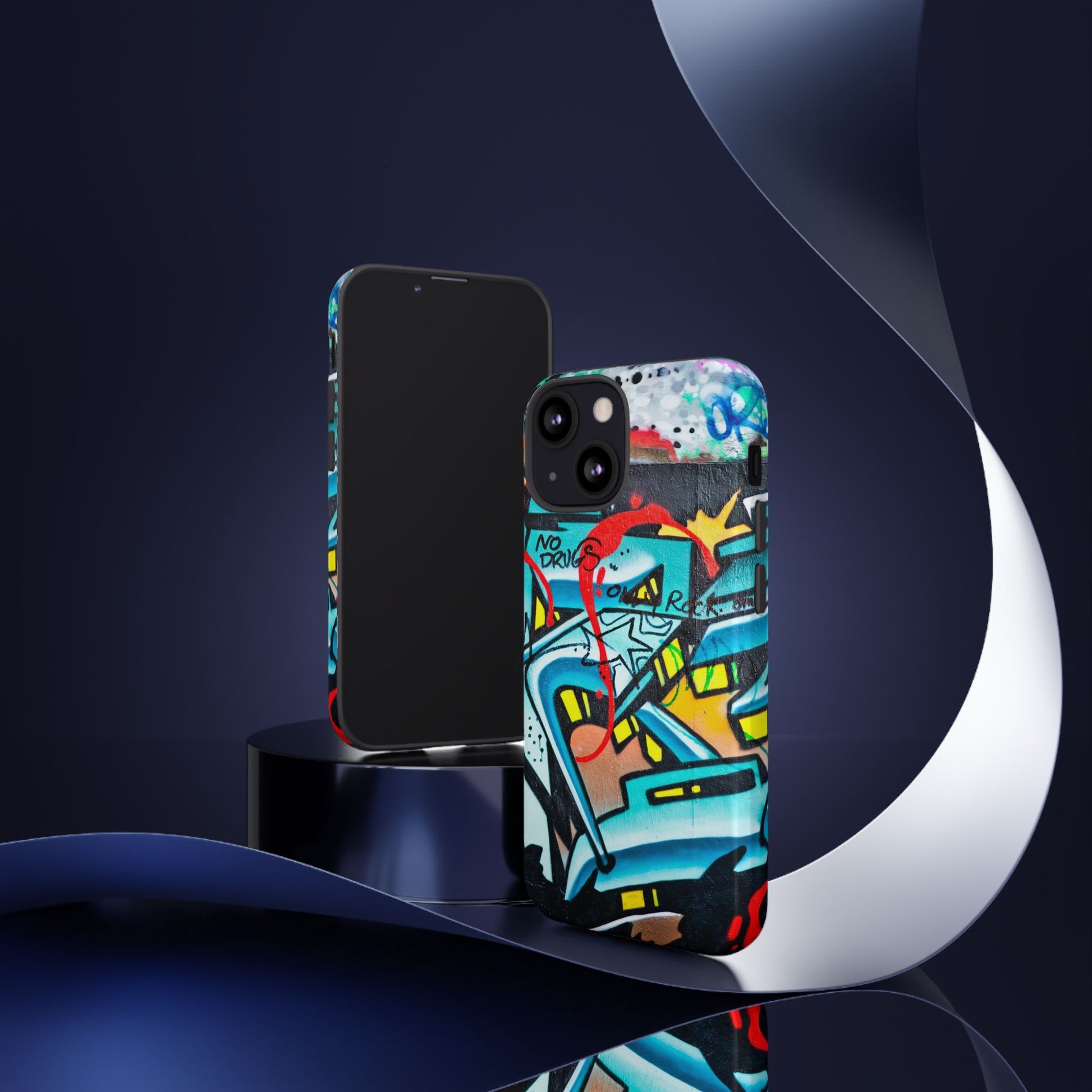 Edgy Phone Case with Graffiti Design, Tough Phone Case for Artists, Urban Style Phone Accessory, Graffiti Art Case, Unique Gift for Teens - FORMO
