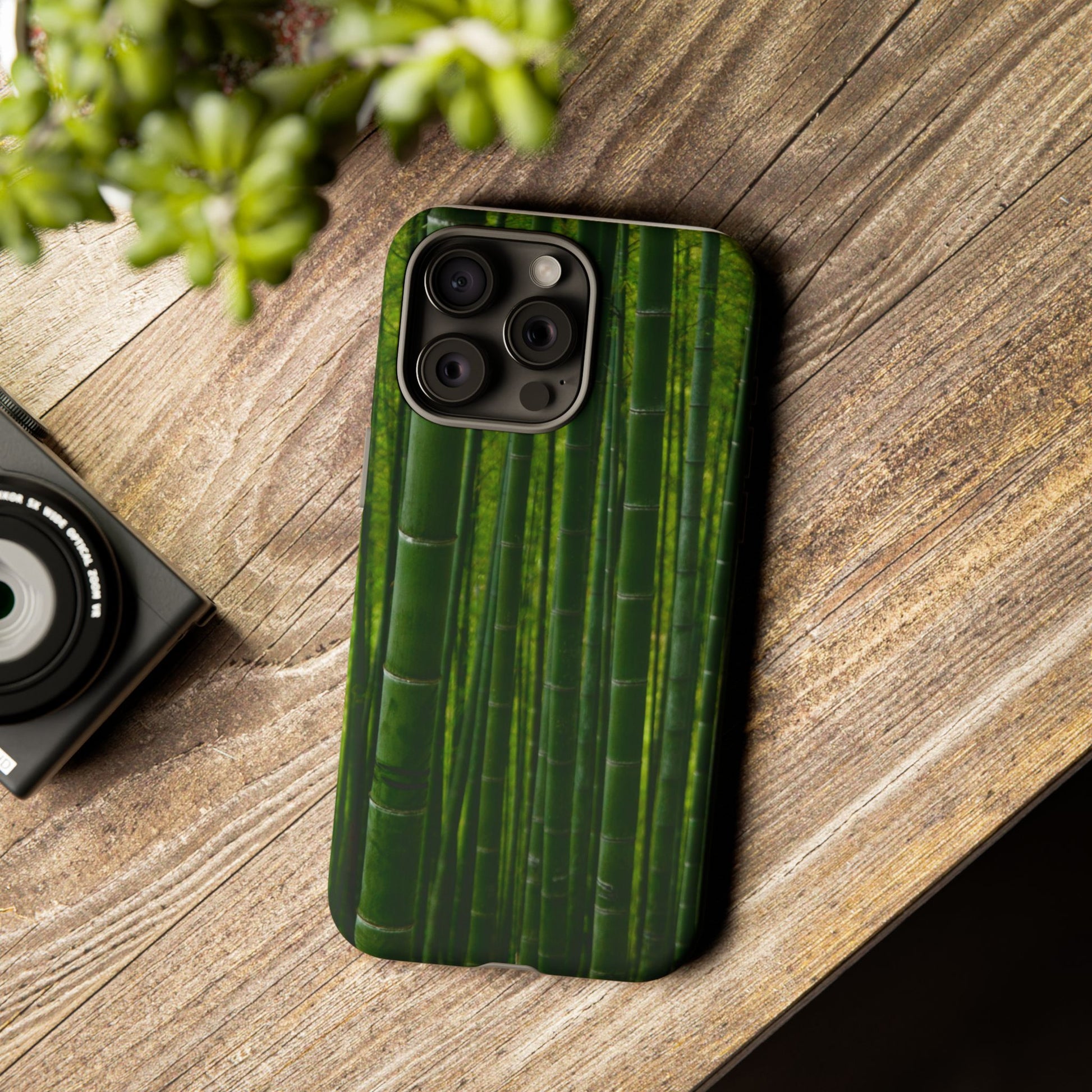 Bamboo Phone Case - Tough Cases, Nature Lover Gift, Eco-Friendly Phone Accessory, Greenery Design, Unique Smartphone Cover - FORMO