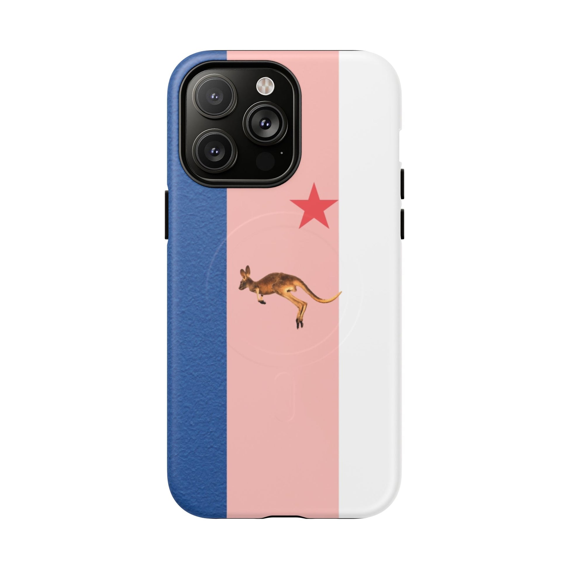 Kangaroo Flag Magnetic Phone Case, Tough Phone Cover, Australian Pride Accessory, Travel Gift, Fun Statement Case