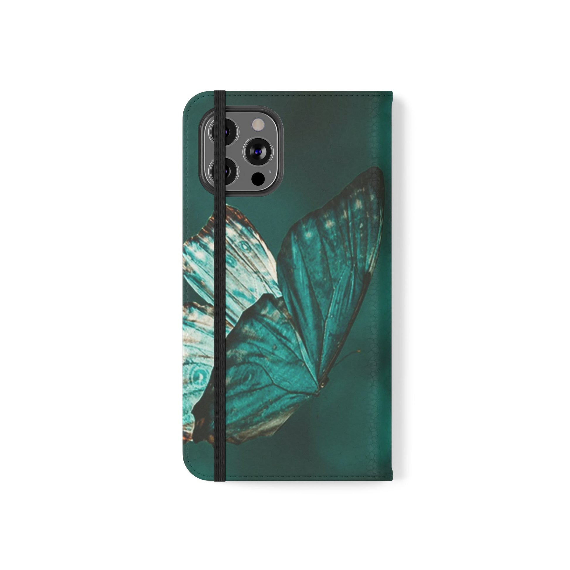 Butterfly Flip Case - Elegant Phone Wallet Cover, Nature Lovers, Gift for Her, Sustainable Fashion, Personalized Mobile Accessory - FORMO