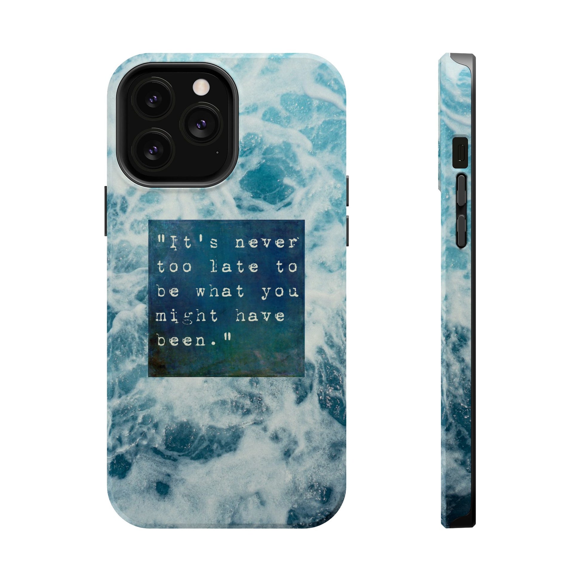 Inspirational Magnetic Phone Cases, Perfect Gift for Students, Motivational Phone Cover, Stylish Tough Case, Ocean Design Case, Fits iPhone - FORMO