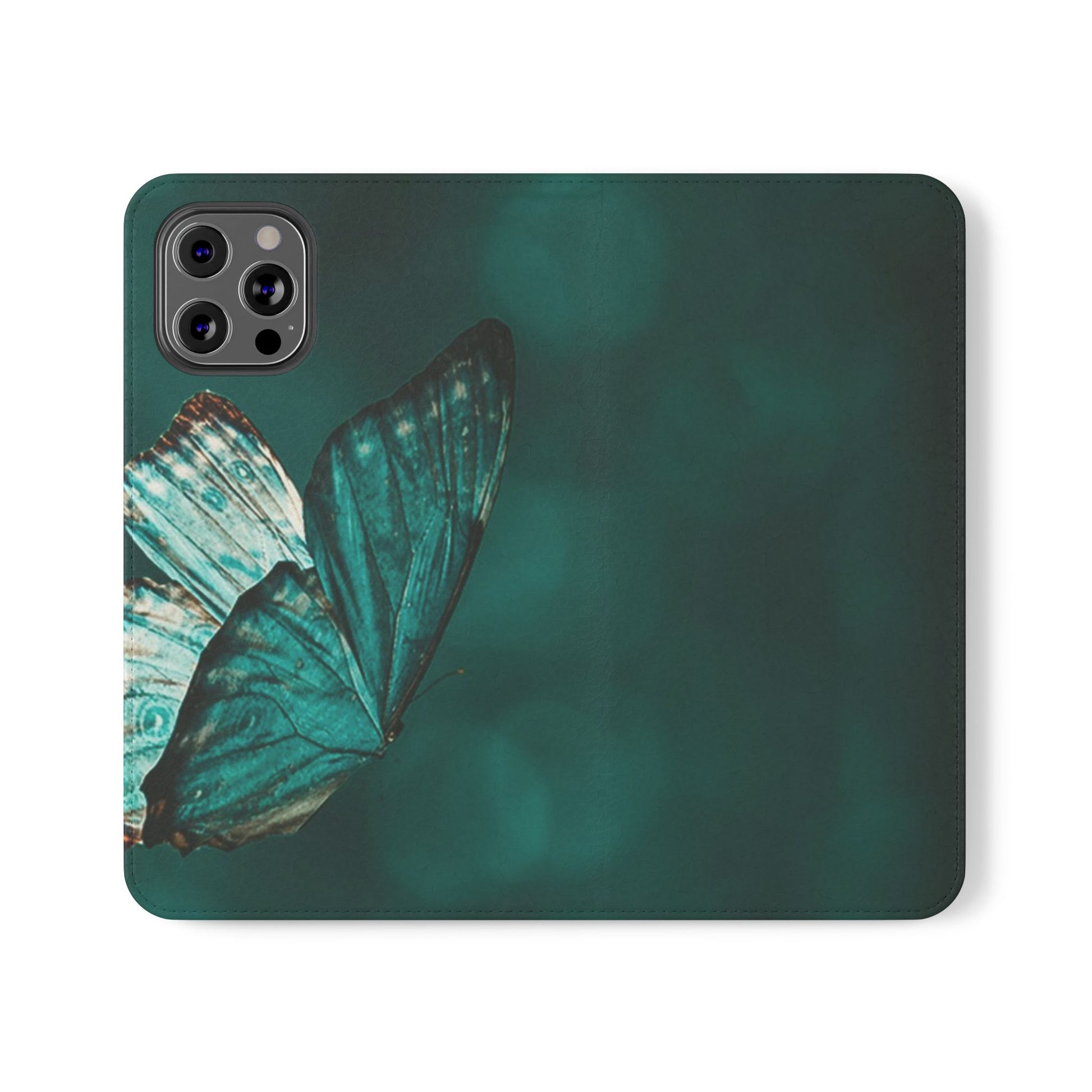 Butterfly Flip Case - Elegant Phone Wallet Cover, Nature Lovers, Gift for Her, Sustainable Fashion, Personalized Mobile Accessory - FORMO