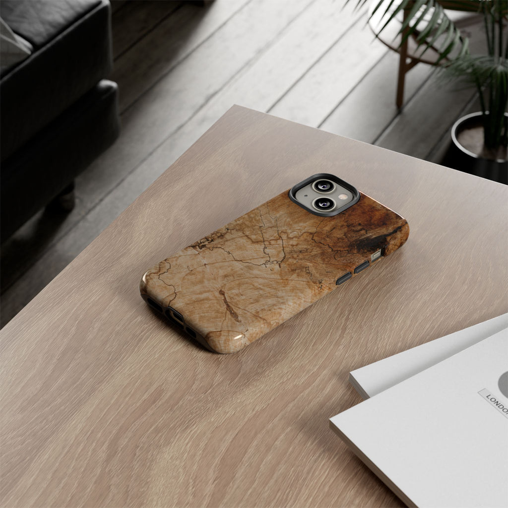 Woodland-Inspired Phone Case | Tough Cases, Natural Wood Grain Cover, Rustic Tech Accessory, Nature Lover Gift, Eco-Friendly - FORMO
