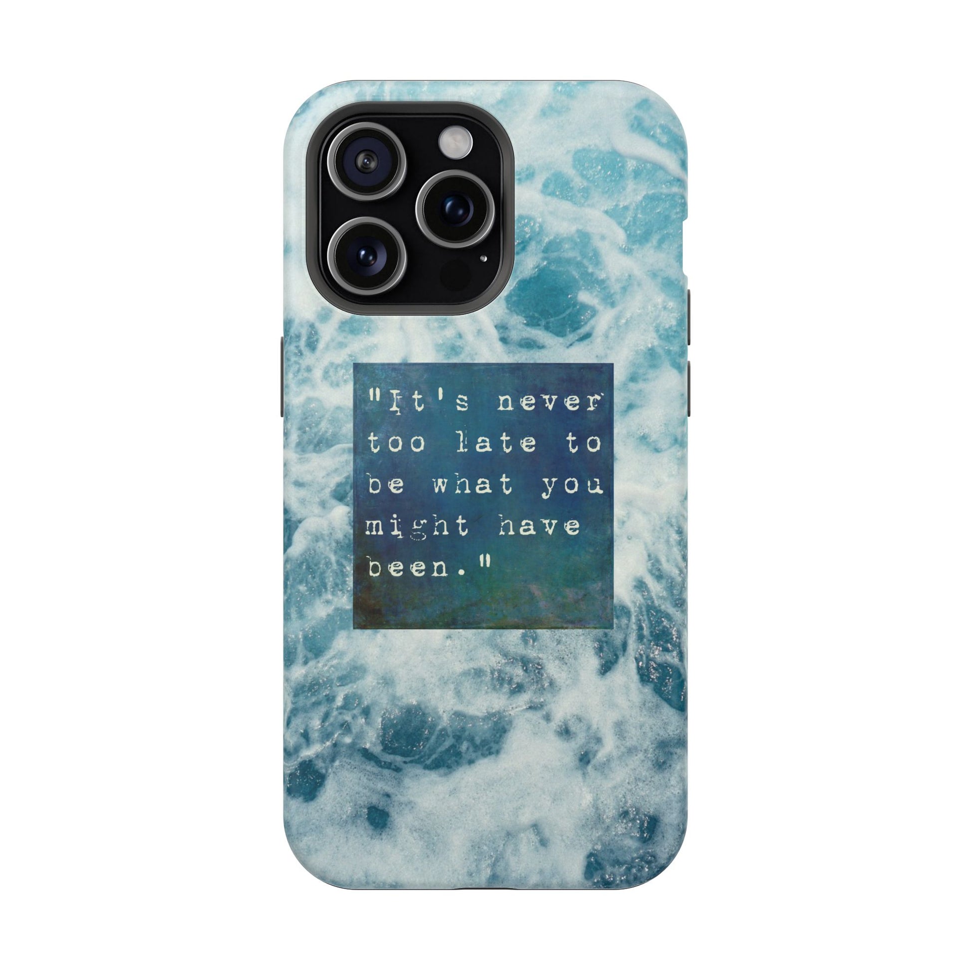 Inspirational Magnetic Phone Cases, Perfect Gift for Students, Motivational Phone Cover, Stylish Tough Case, Ocean Design Case, Fits iPhone - FORMO