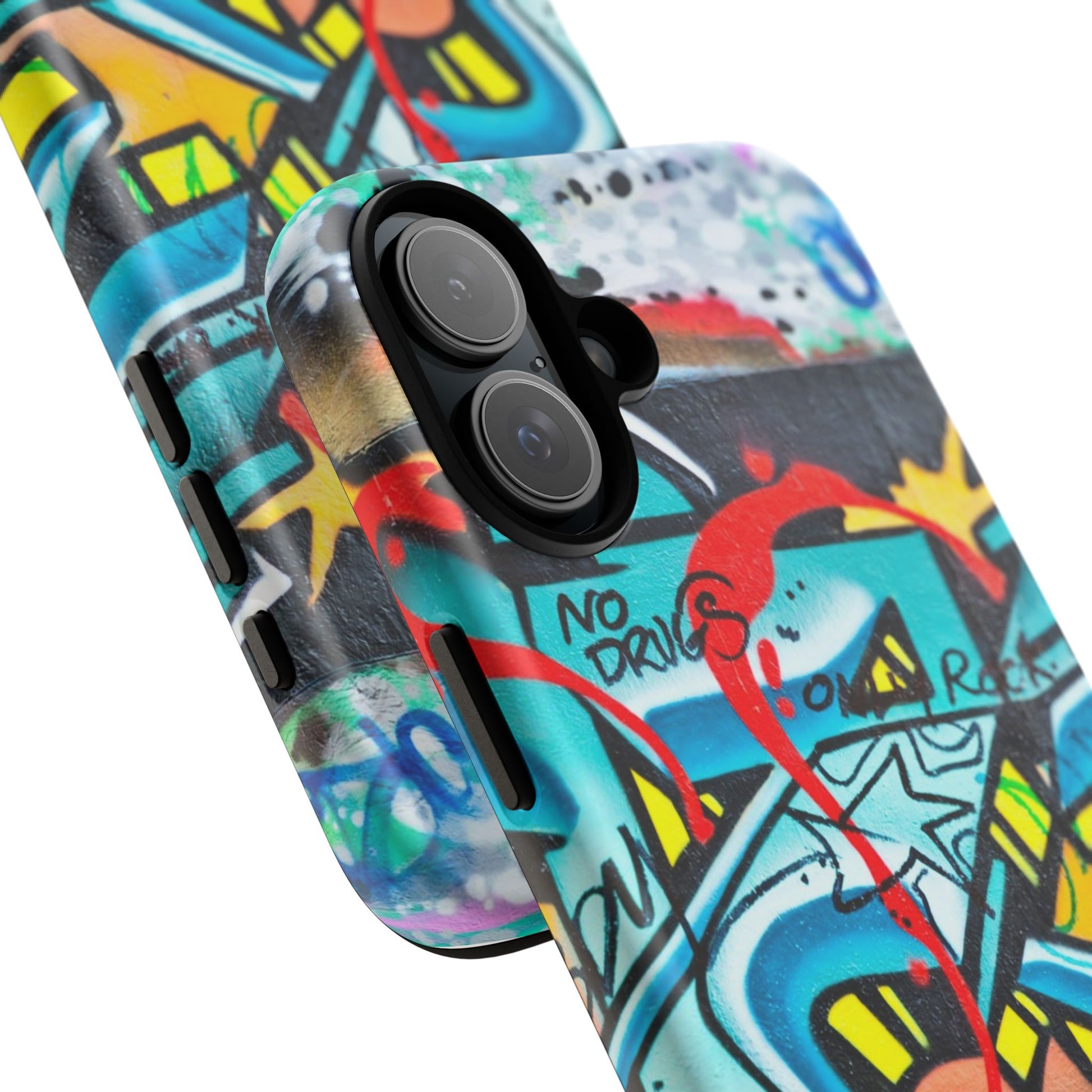 Edgy Phone Case with Graffiti Design, Tough Phone Case for Artists, Urban Style Phone Accessory, Graffiti Art Case, Unique Gift for Teens - FORMO
