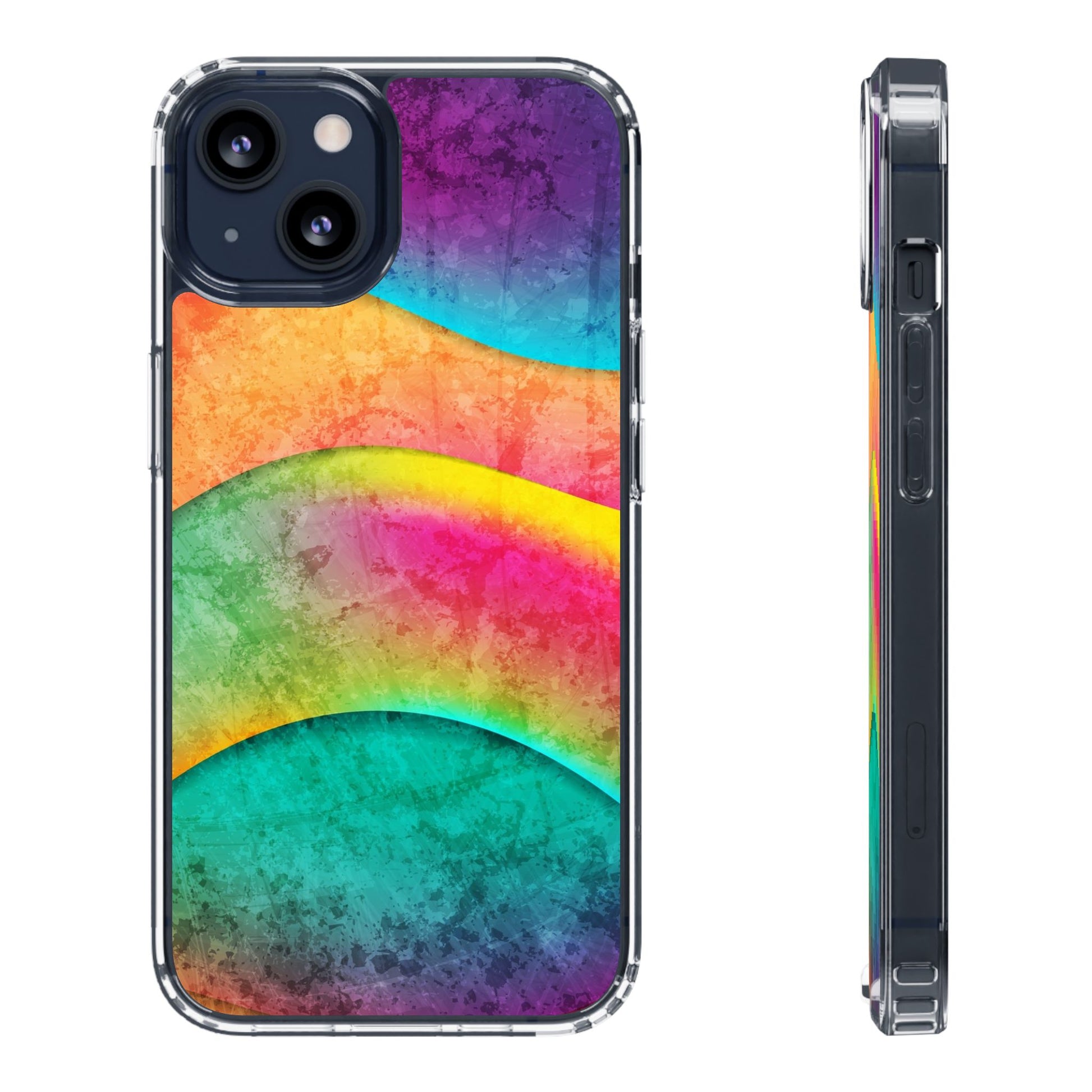 Rainbow Pattern Clear Phone Case (iPhone & Samsung Compatible) - FORMO