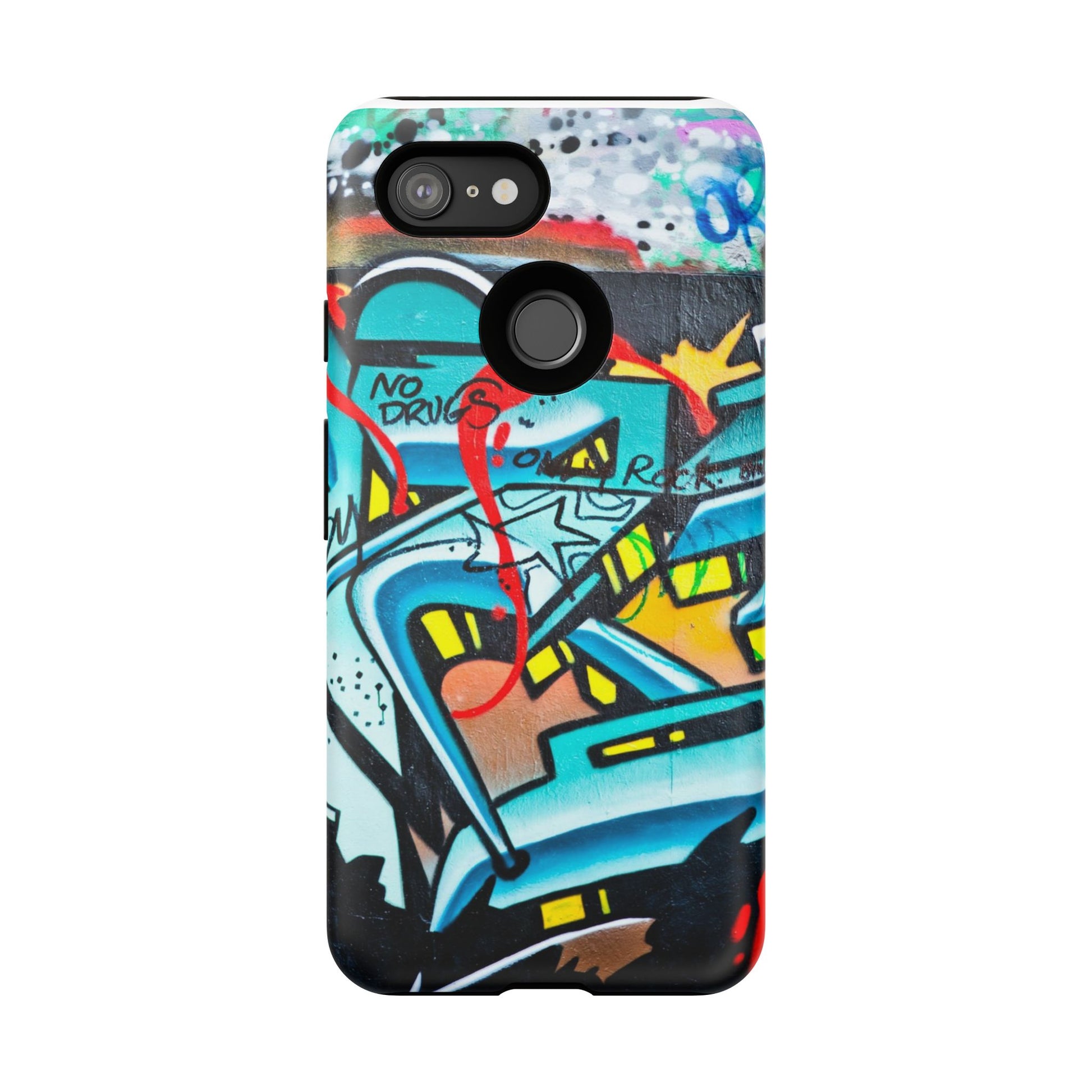 Edgy Phone Case with Graffiti Design, Tough Phone Case for Artists, Urban Style Phone Accessory, Graffiti Art Case, Unique Gift for Teens - FORMO