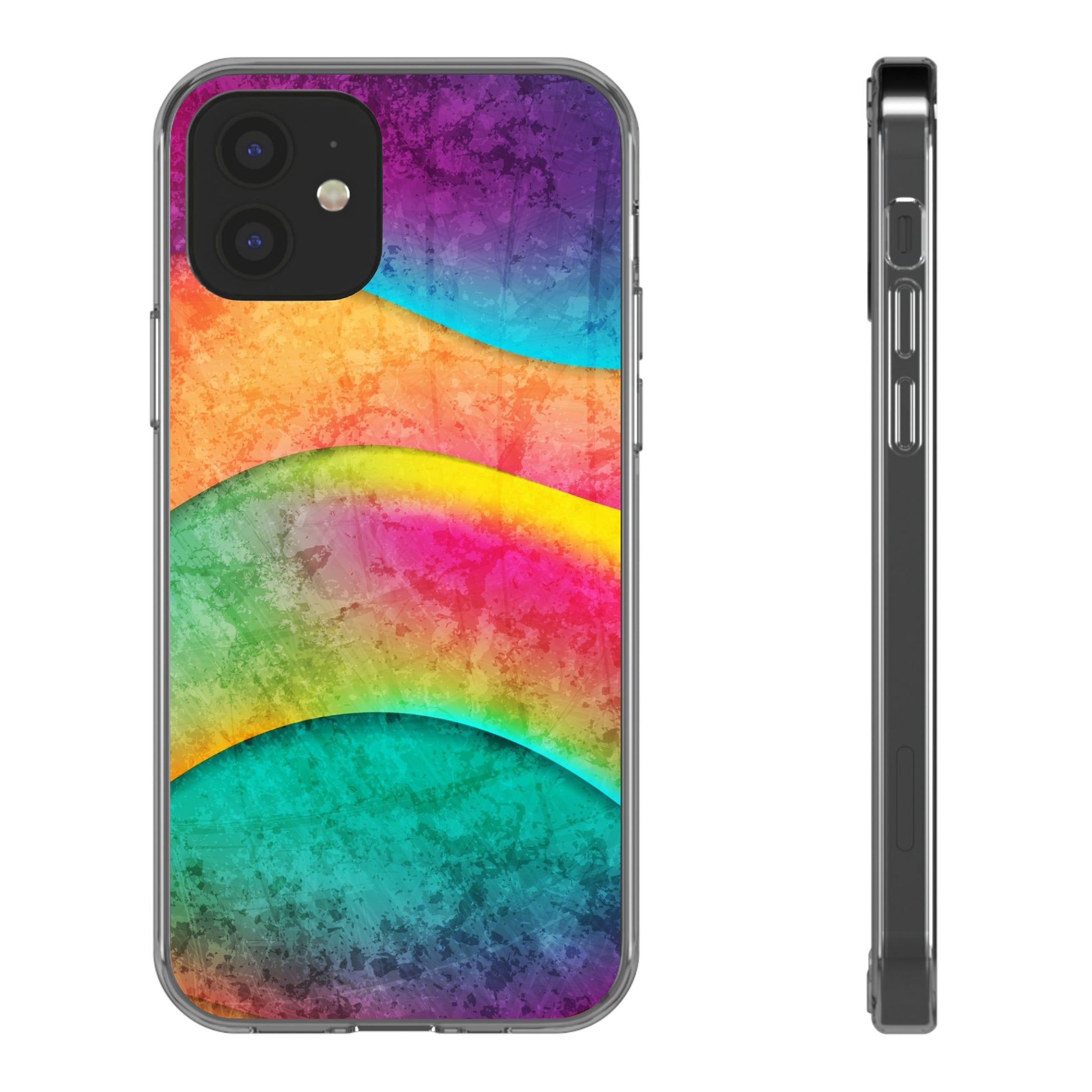 Rainbow Pattern Clear Phone Case (iPhone & Samsung Compatible) - FORMO