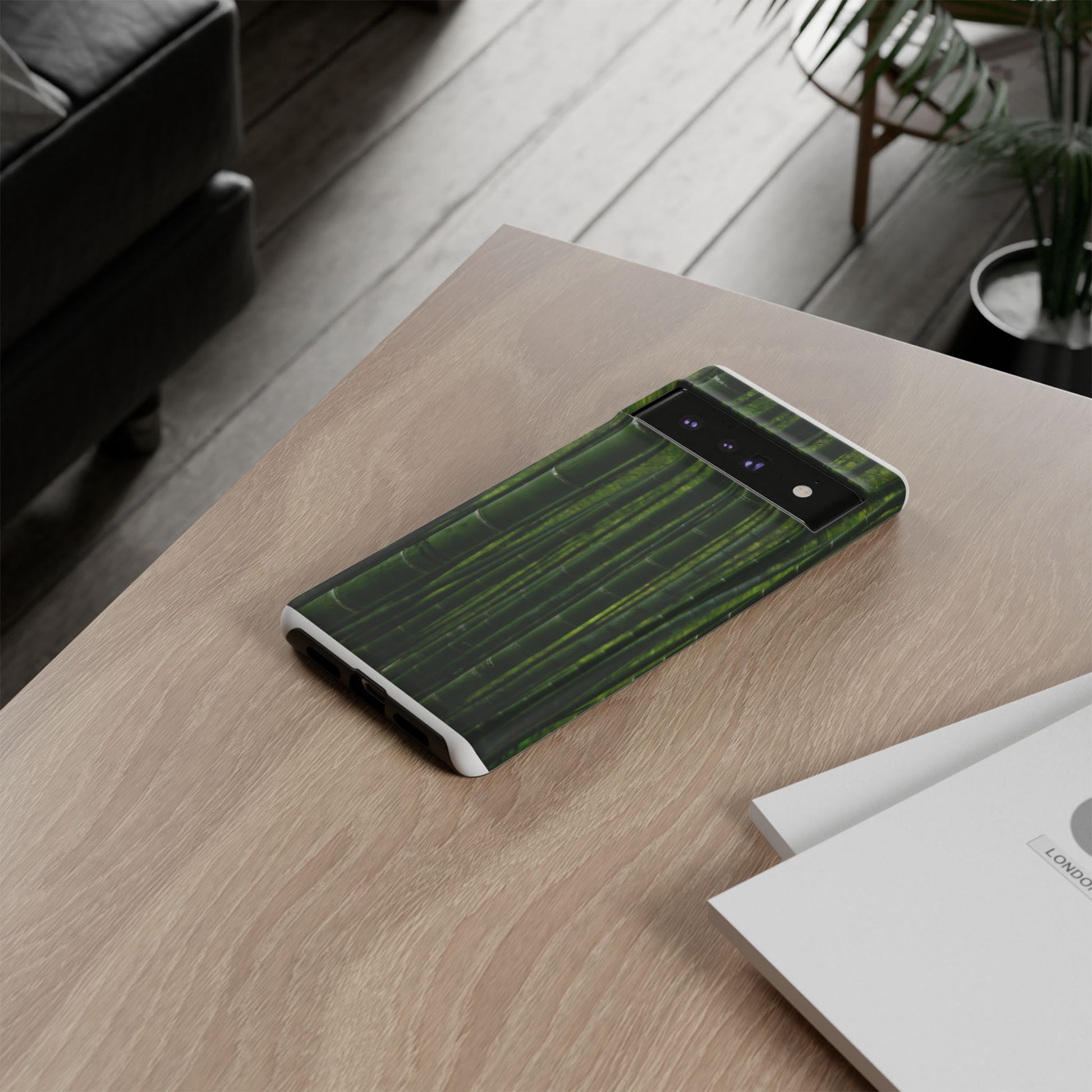 Bamboo Phone Case - Tough Cases, Nature Lover Gift, Eco-Friendly Phone Accessory, Greenery Design, Unique Smartphone Cover - FORMO