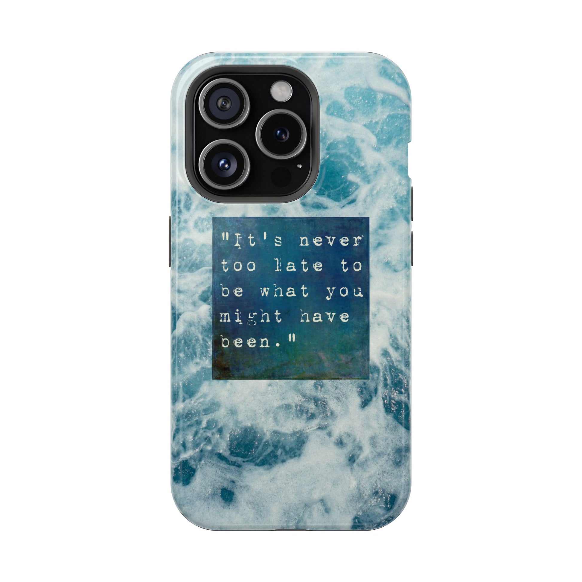 Inspirational Magnetic Phone Cases, Perfect Gift for Students, Motivational Phone Cover, Stylish Tough Case, Ocean Design Case, Fits iPhone - FORMO