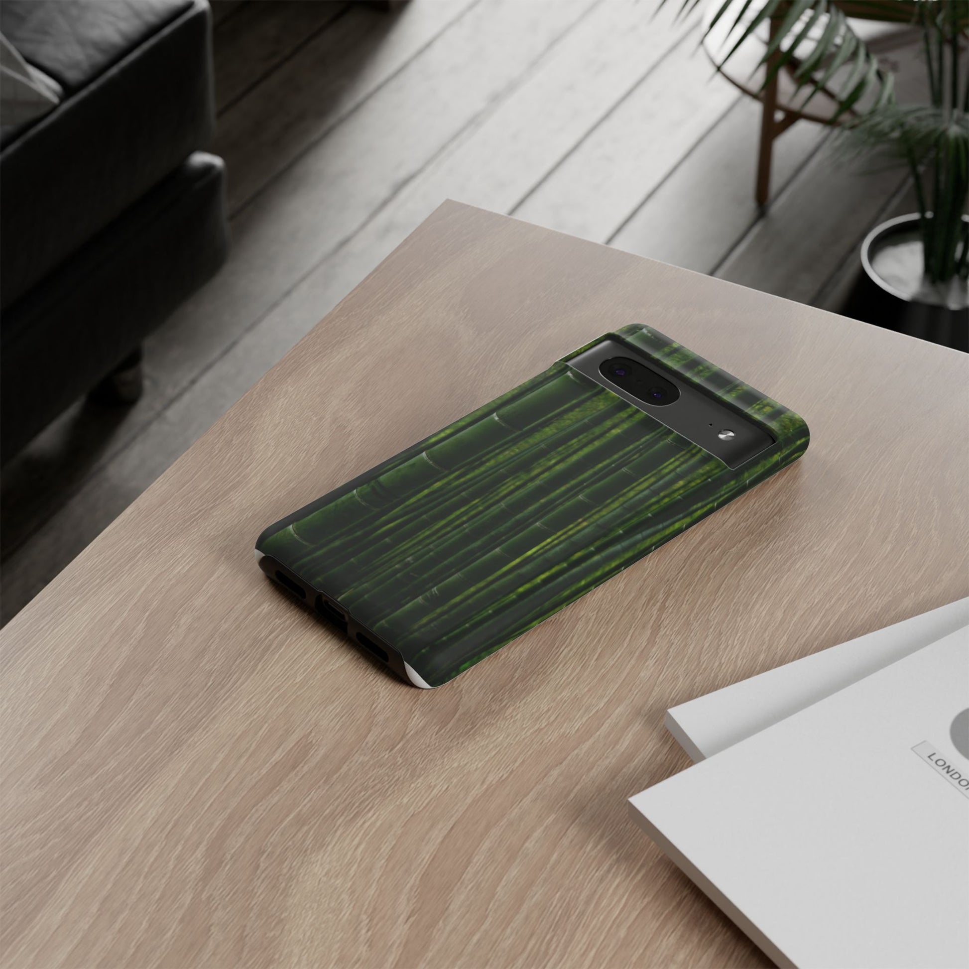 Bamboo Phone Case - Tough Cases, Nature Lover Gift, Eco-Friendly Phone Accessory, Greenery Design, Unique Smartphone Cover - FORMO