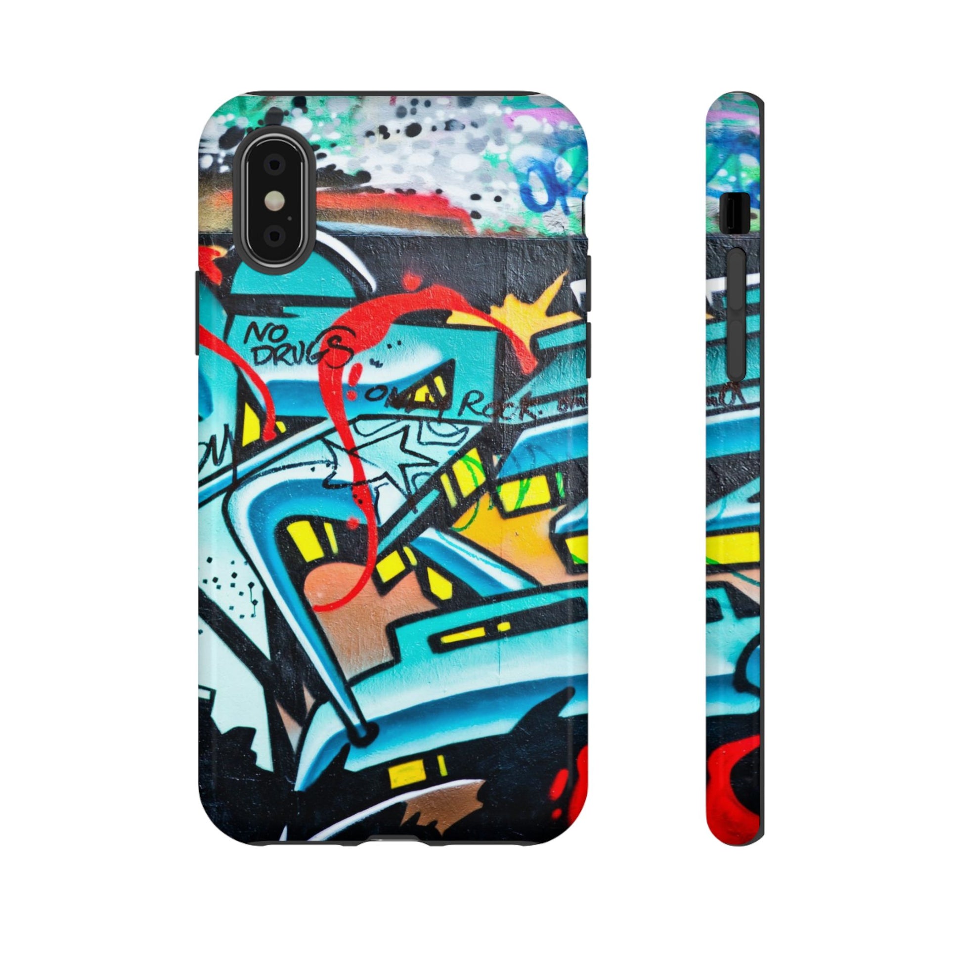 Edgy Phone Case with Graffiti Design, Tough Phone Case for Artists, Urban Style Phone Accessory, Graffiti Art Case, Unique Gift for Teens - FORMO