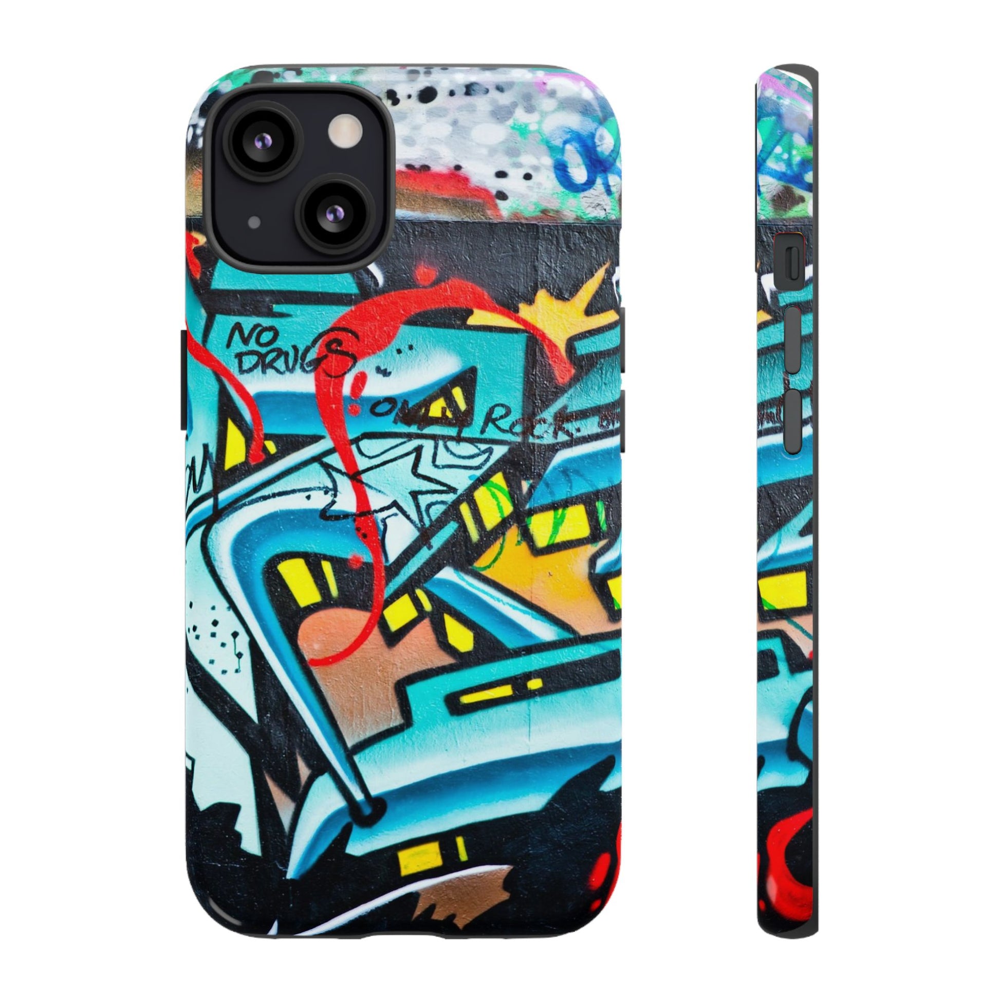 Edgy Phone Case with Graffiti Design, Tough Phone Case for Artists, Urban Style Phone Accessory, Graffiti Art Case, Unique Gift for Teens - FORMO