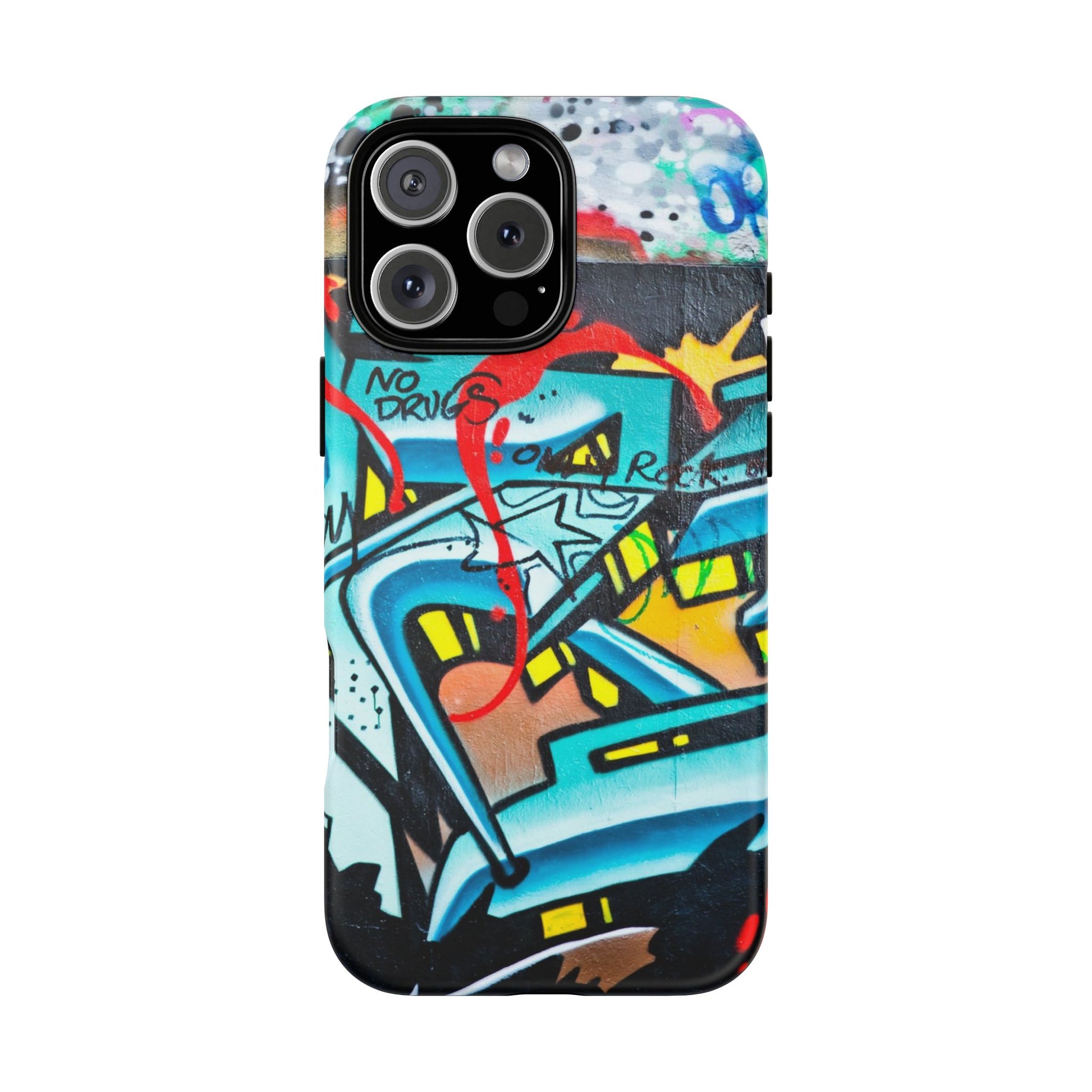 Edgy Phone Case with Graffiti Design, Tough Phone Case for Artists, Urban Style Phone Accessory, Graffiti Art Case, Unique Gift for Teens - FORMO