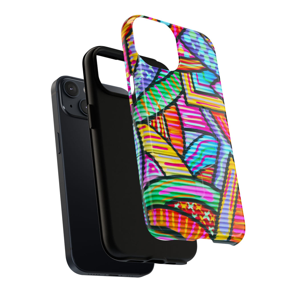 Vibrant Tough Magnetic Phone Case, Colorful Phone Cover, Artistic Mobile Protection, Unique Gift for Tech Lovers, Phone Accessories - FORMO