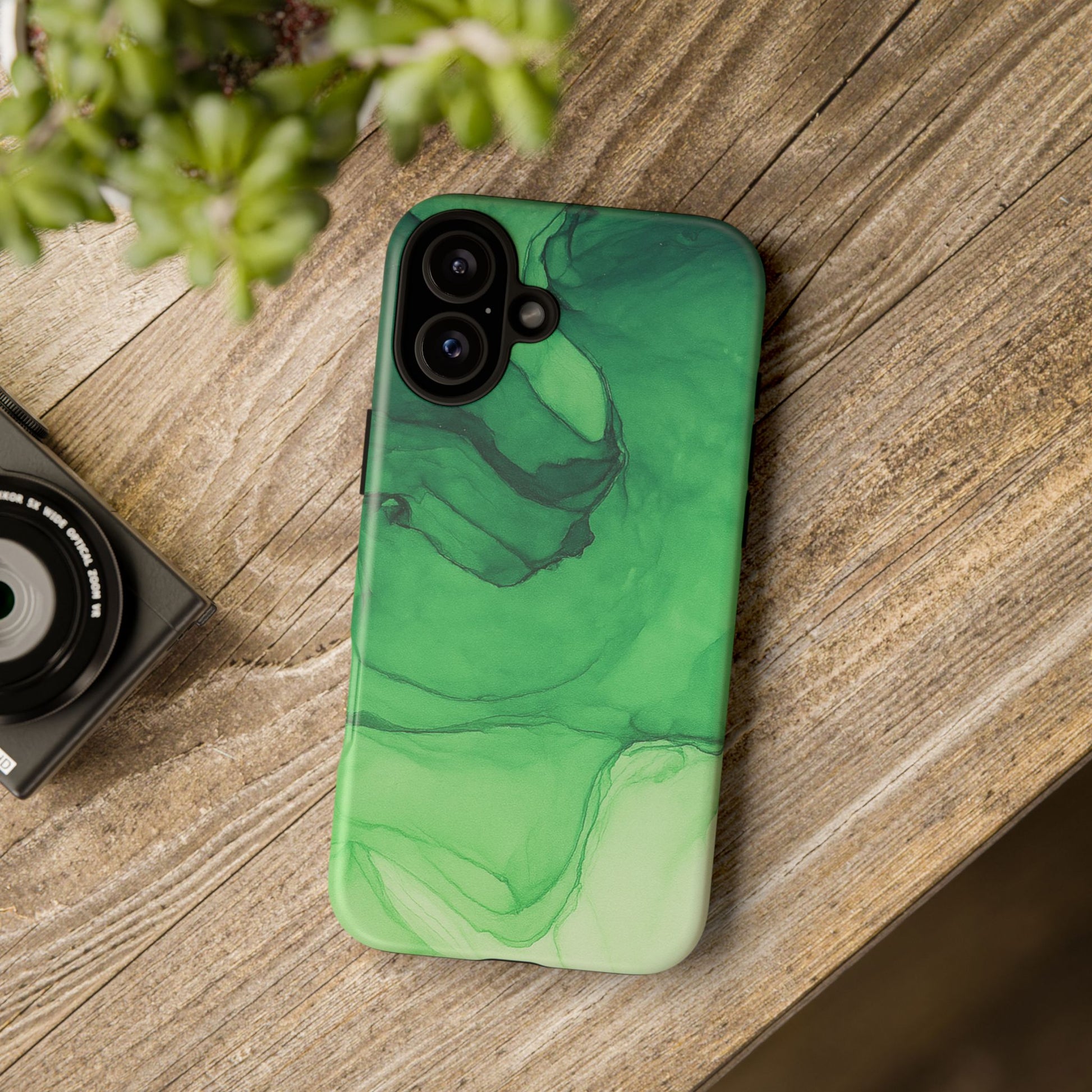 Stylish Phone Case for Nature Lovers, Tough Cases, Green Marble Design, Organic Aesthetic, Unique Gift, Eco-friendly Accessories