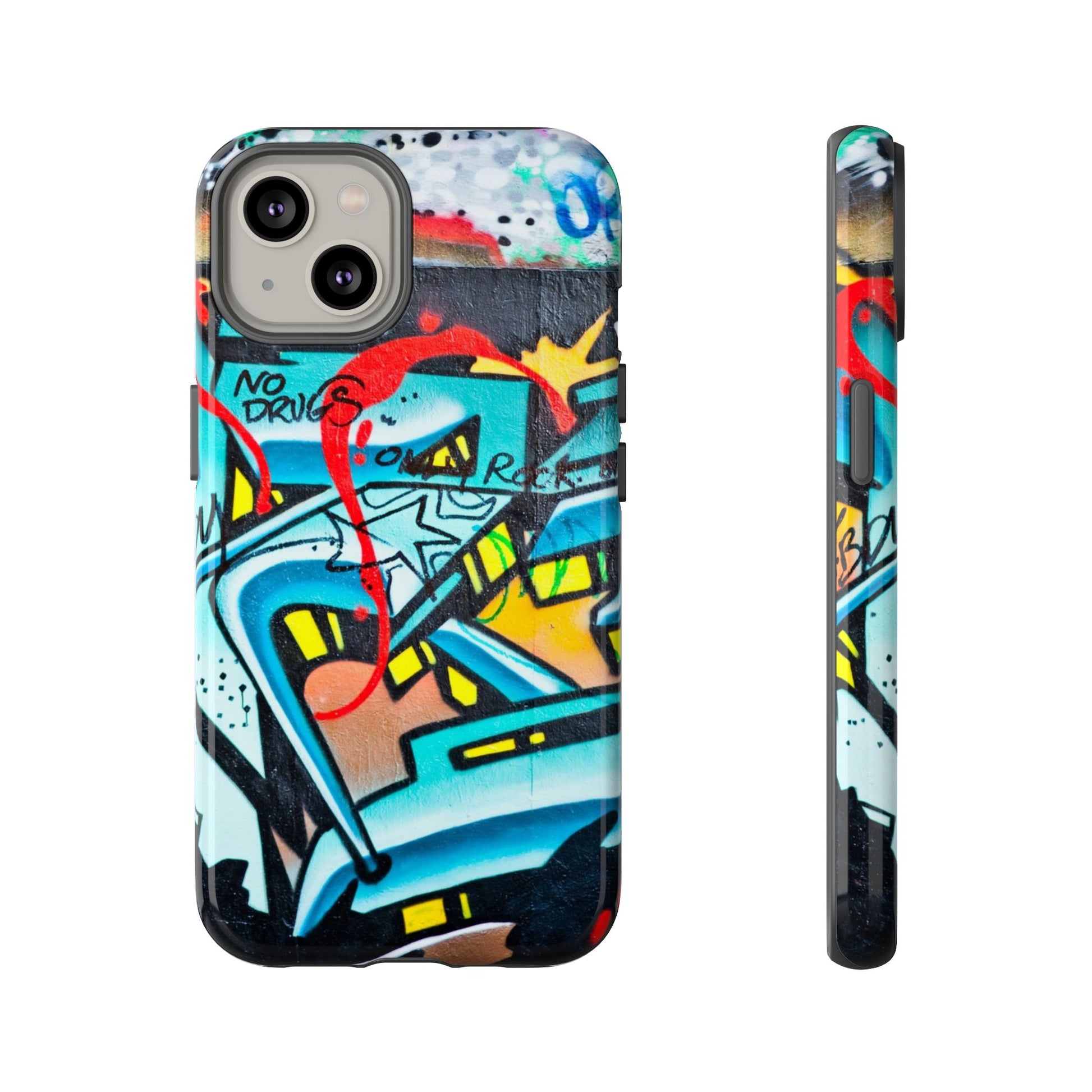 Edgy Phone Case with Graffiti Design, Tough Phone Case for Artists, Urban Style Phone Accessory, Graffiti Art Case, Unique Gift for Teens - FORMO