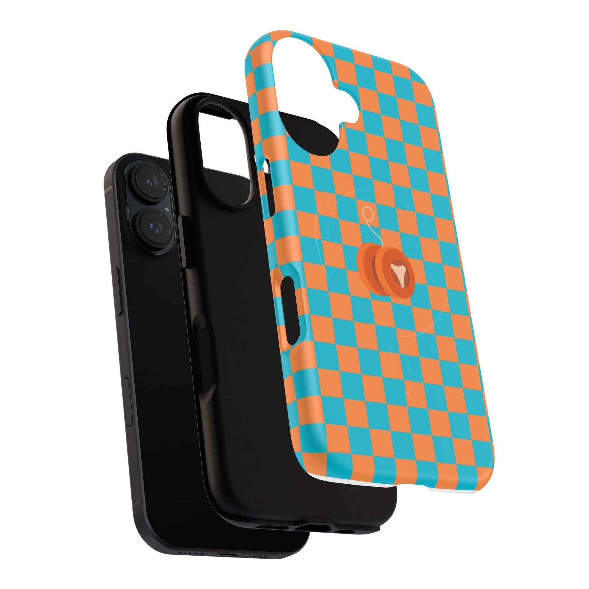 Vibrant Tough Magnetic Phone Case for Protection, Checkerboard Design for Tech Lovers, Gift for Birthdays, Holidays, or Daily Use