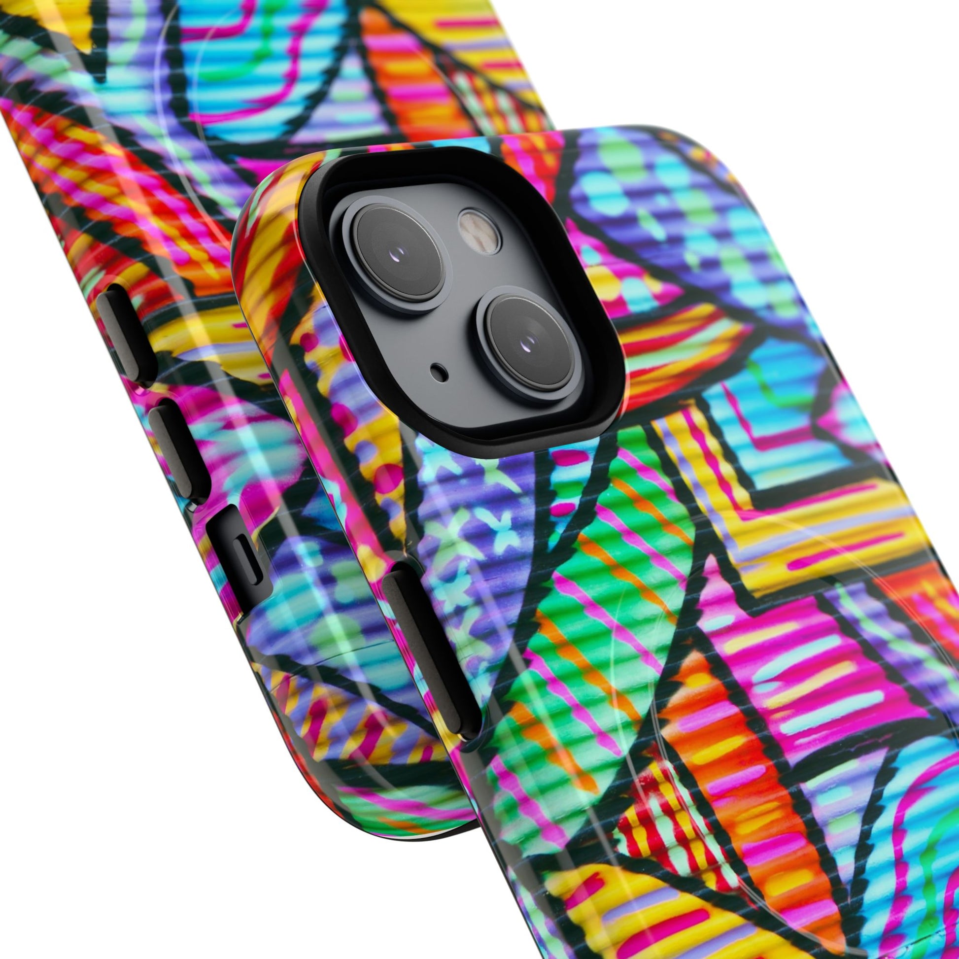 Vibrant Tough Magnetic Phone Case, Colorful Phone Cover, Artistic Mobile Protection, Unique Gift for Tech Lovers, Phone Accessories - FORMO