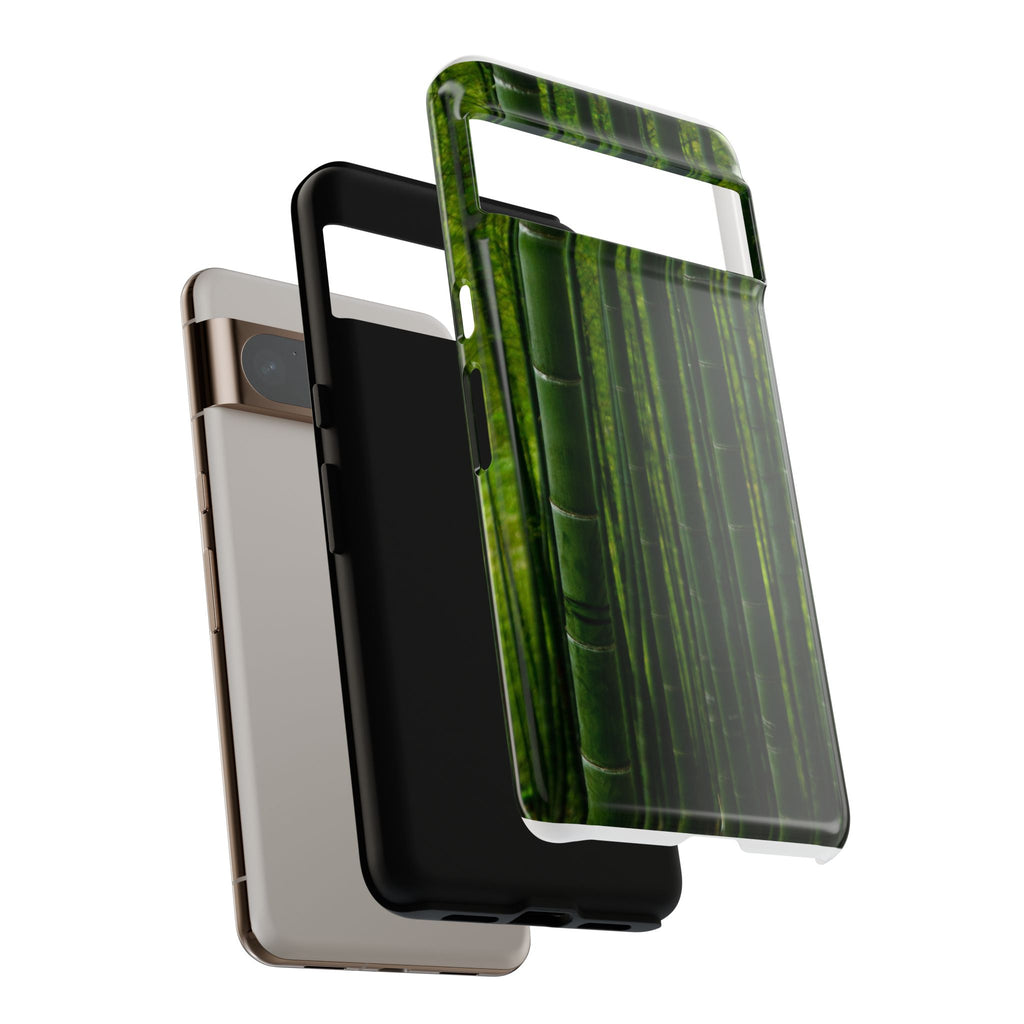 Bamboo Phone Case - Tough Cases, Nature Lover Gift, Eco-Friendly Phone Accessory, Greenery Design, Unique Smartphone Cover - FORMO