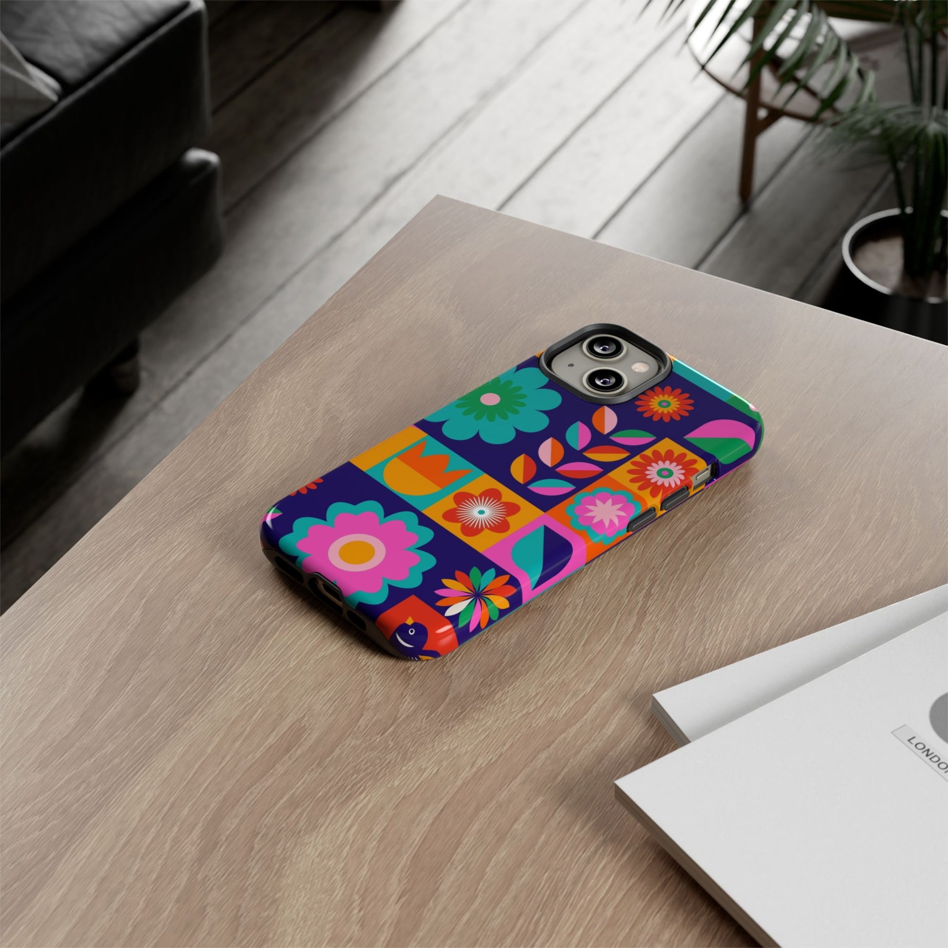 Colorful Floral Phone Case, Tough Cases for Protection, Vibrant Design Cover for Gift, Stylish Cell Phone Accessory, Fun Floral Designs - FORMO