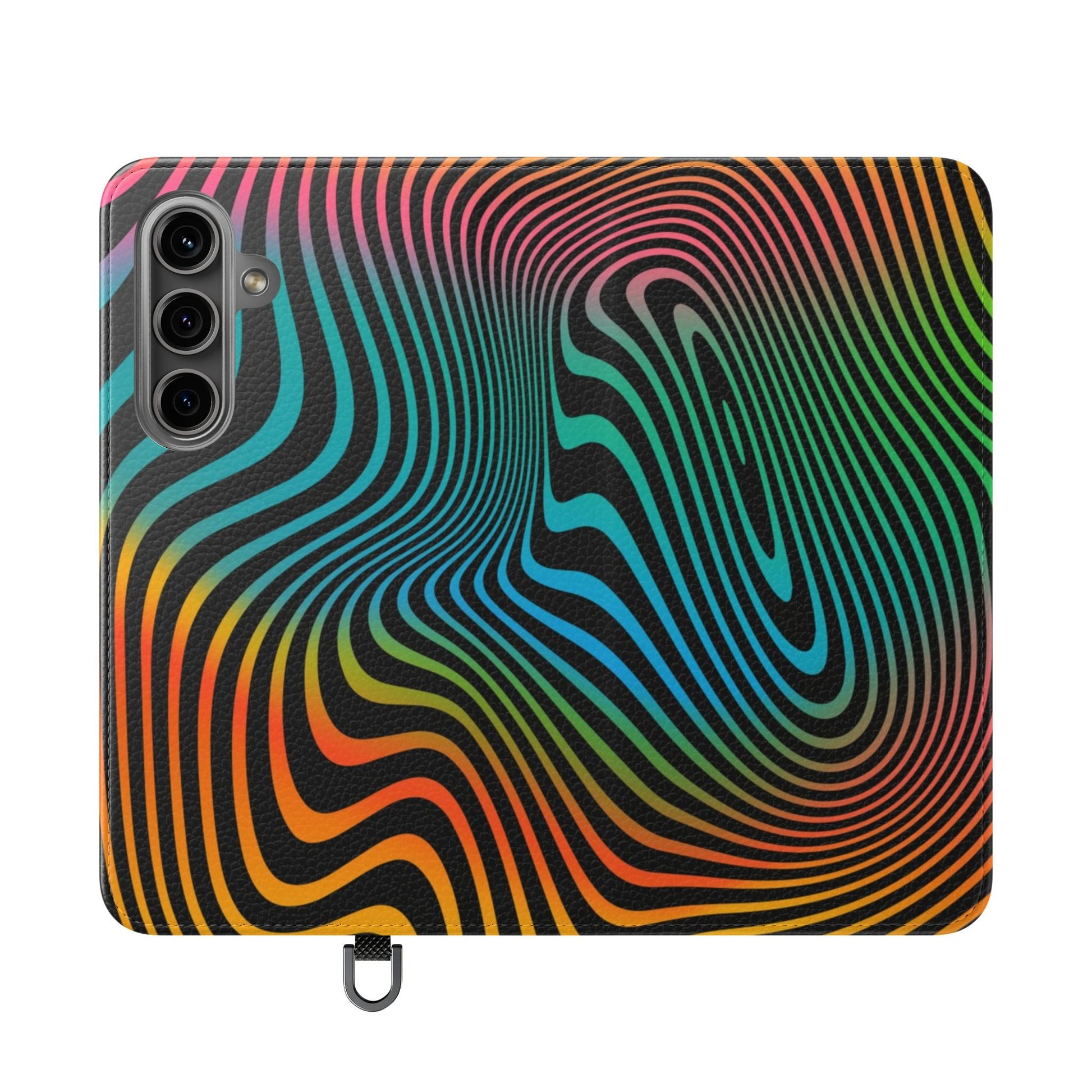 Vibrant Abstract Flip Case for Phone, Colorful Phone Wallet, Trendy Protective Cover, Unique Gift for Tech Lovers, Modern Accessories - FORMO