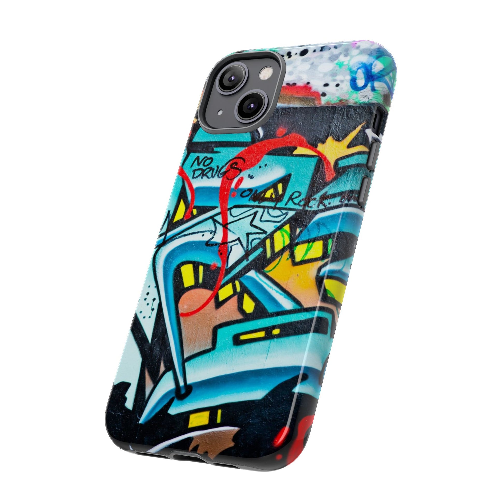 Edgy Phone Case with Graffiti Design, Tough Phone Case for Artists, Urban Style Phone Accessory, Graffiti Art Case, Unique Gift for Teens - FORMO